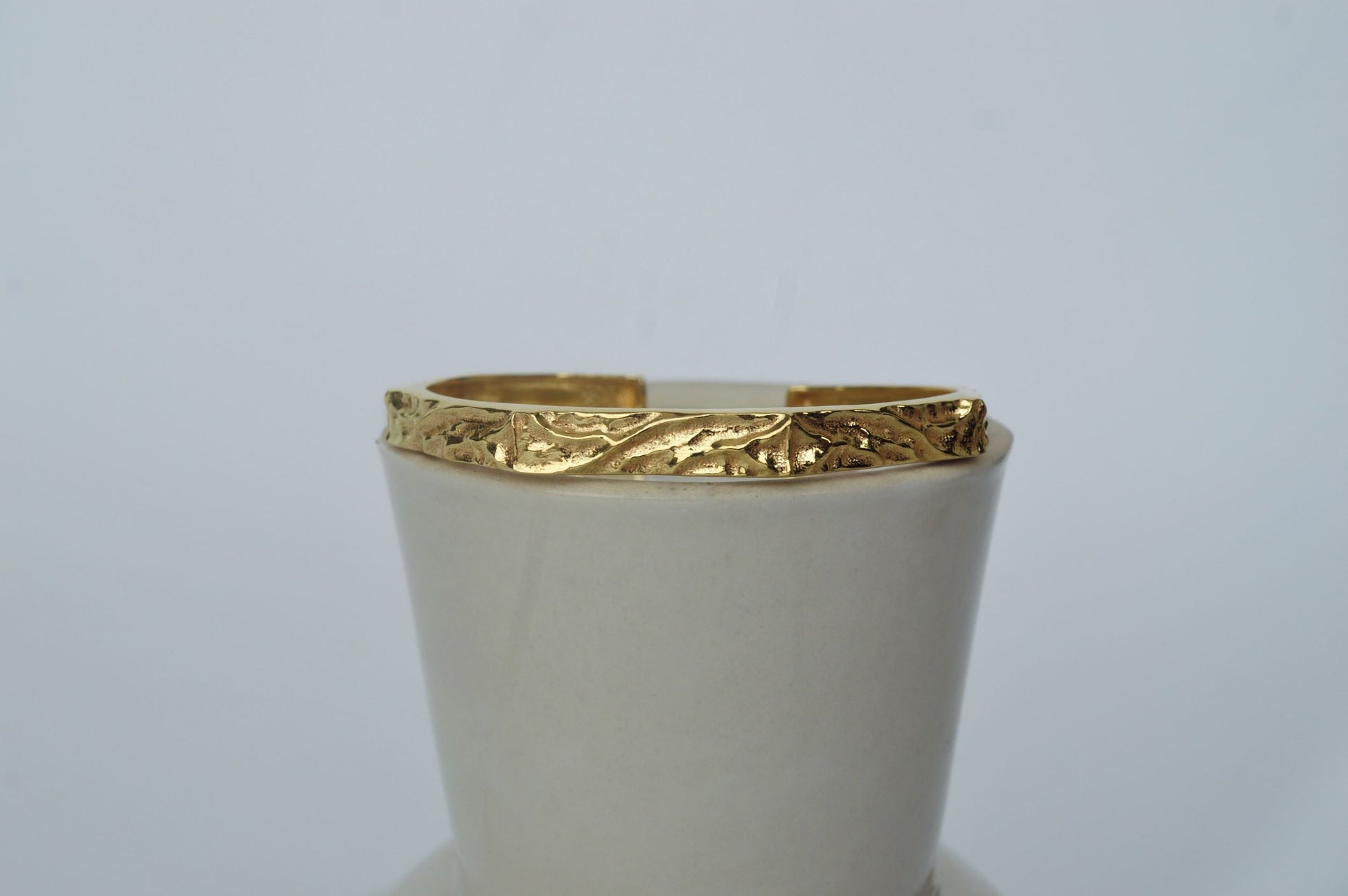 Gold Brass Textured Hexagonal Bracelet Bracelets Bracelets, Brass, Cosmic Dream TLA, Free Size, Plated, Natural, Rings, Statement Pieces The Loom Art Kamakhyaa