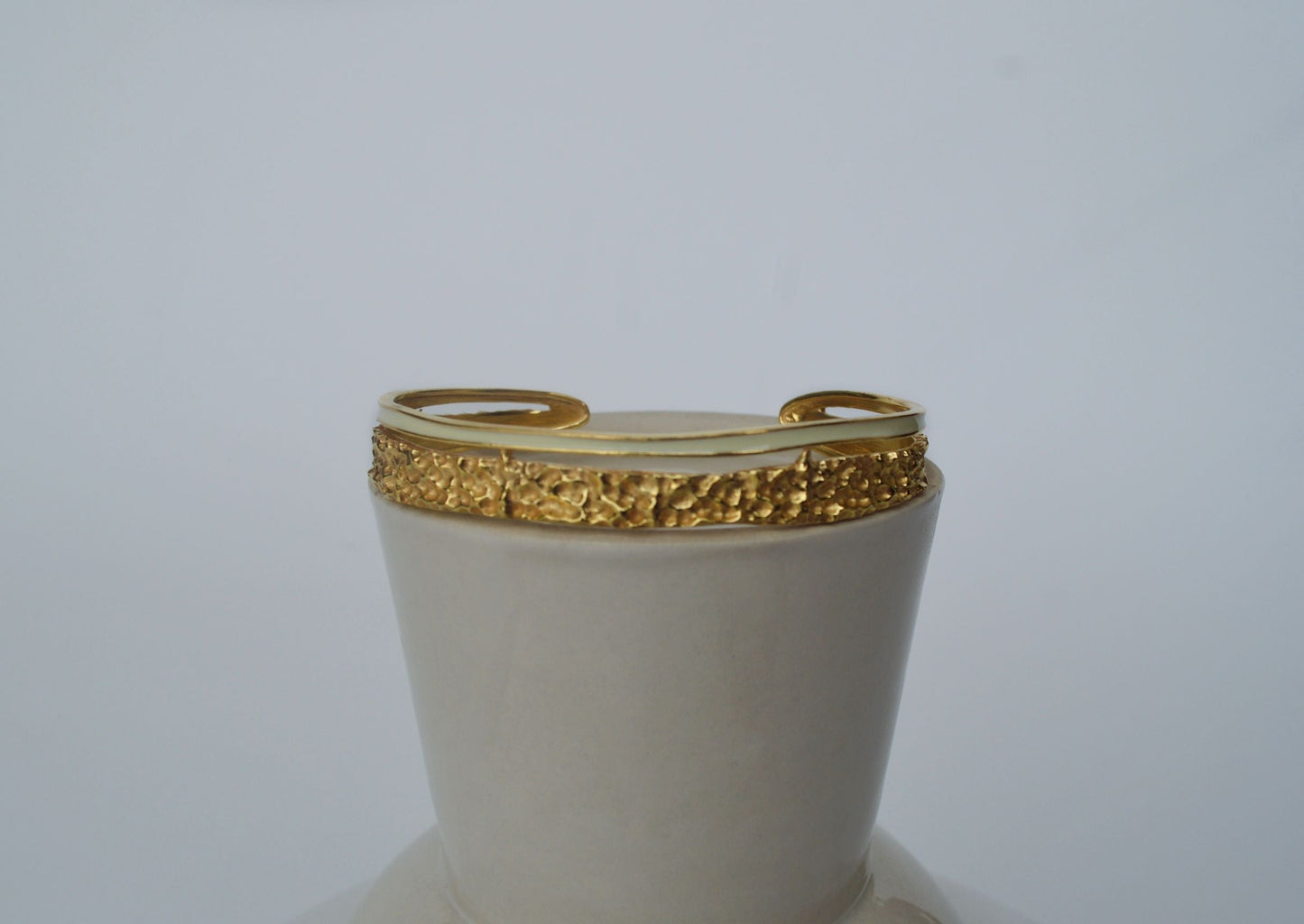 Gold Brass Golden Enamel Bracelets by The Loom Art with Add Ons, Bracelets, Brass, Cosmic Dream by The Loom Art, Fashion Jewellery, For Daughter, Free Size, Gold, Gold Plated, jewelry, Natural, Textured at Kamakhyaa for sustainable fashion