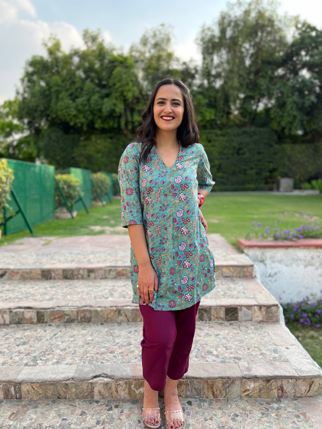 Green Printed Co-ord Set by Kamakhyaa with 100% pure cotton, Casual Wear, Co-ord Sets, FB ADS JUNE, Fitted At Waist, Green, KKYSS, Naturally Made, Printed, Relaxed Fit, Summer Sutra, Womenswear at Kamakhyaa for sustainable fashion