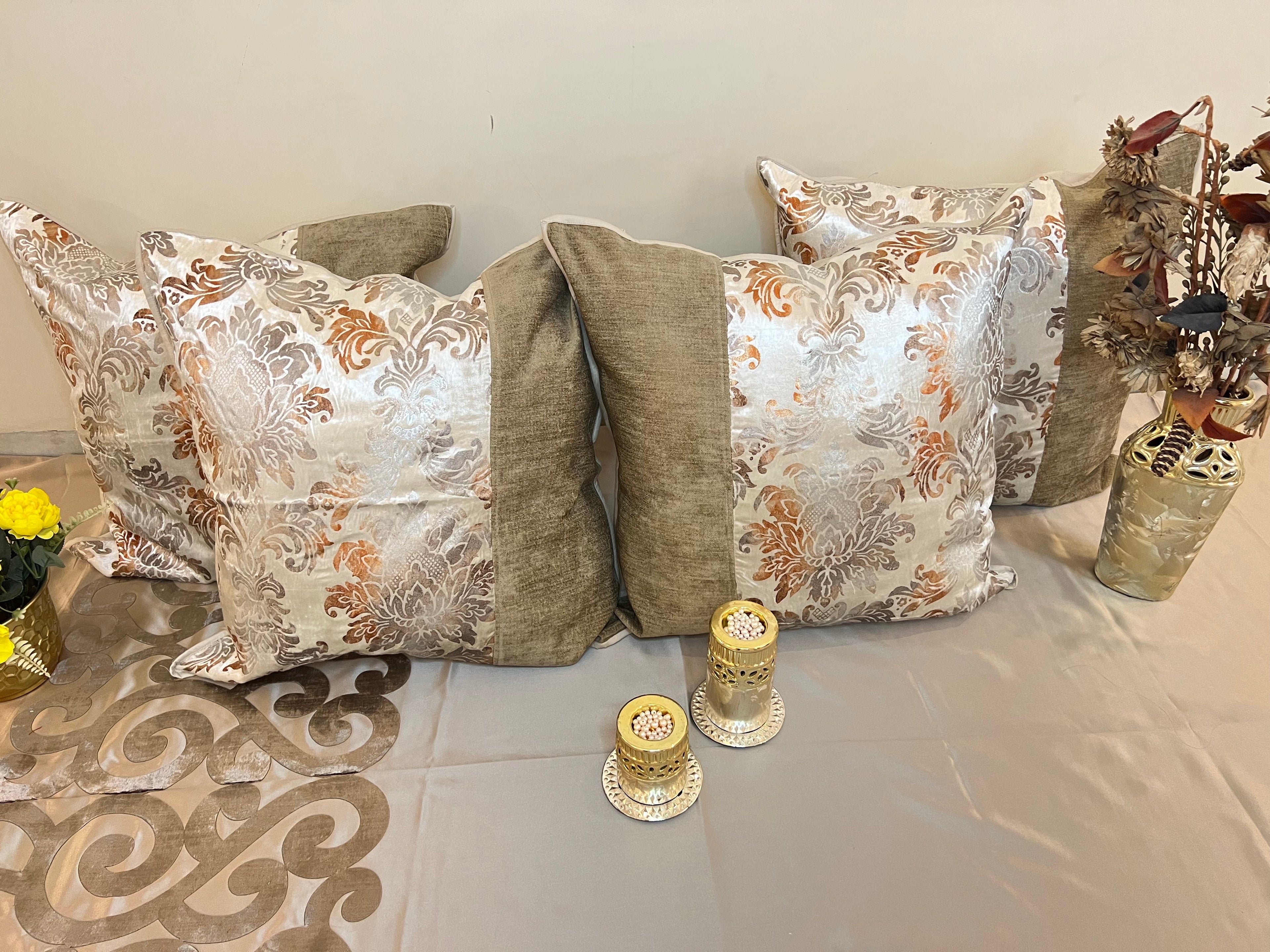 Blend by Aetherea with 100% Cotton, Cushion covers, Half & Half, Plain, Printed, Upcycled at Kamakhyaa for sustainable fashion