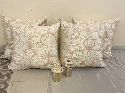 Artplay by Aetherea with Cushion covers, Embossed, ivory, Silk, Upcycled at Kamakhyaa for sustainable fashion