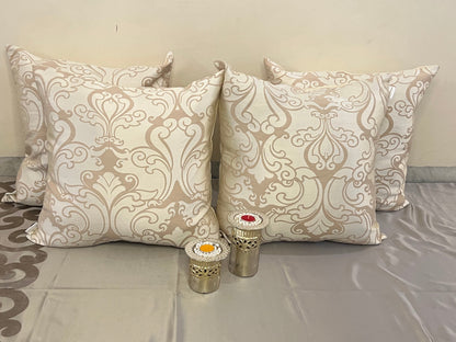 Artplay by Aetherea with Cushion covers, Embossed, ivory, Silk, Upcycled at Kamakhyaa for sustainable fashion