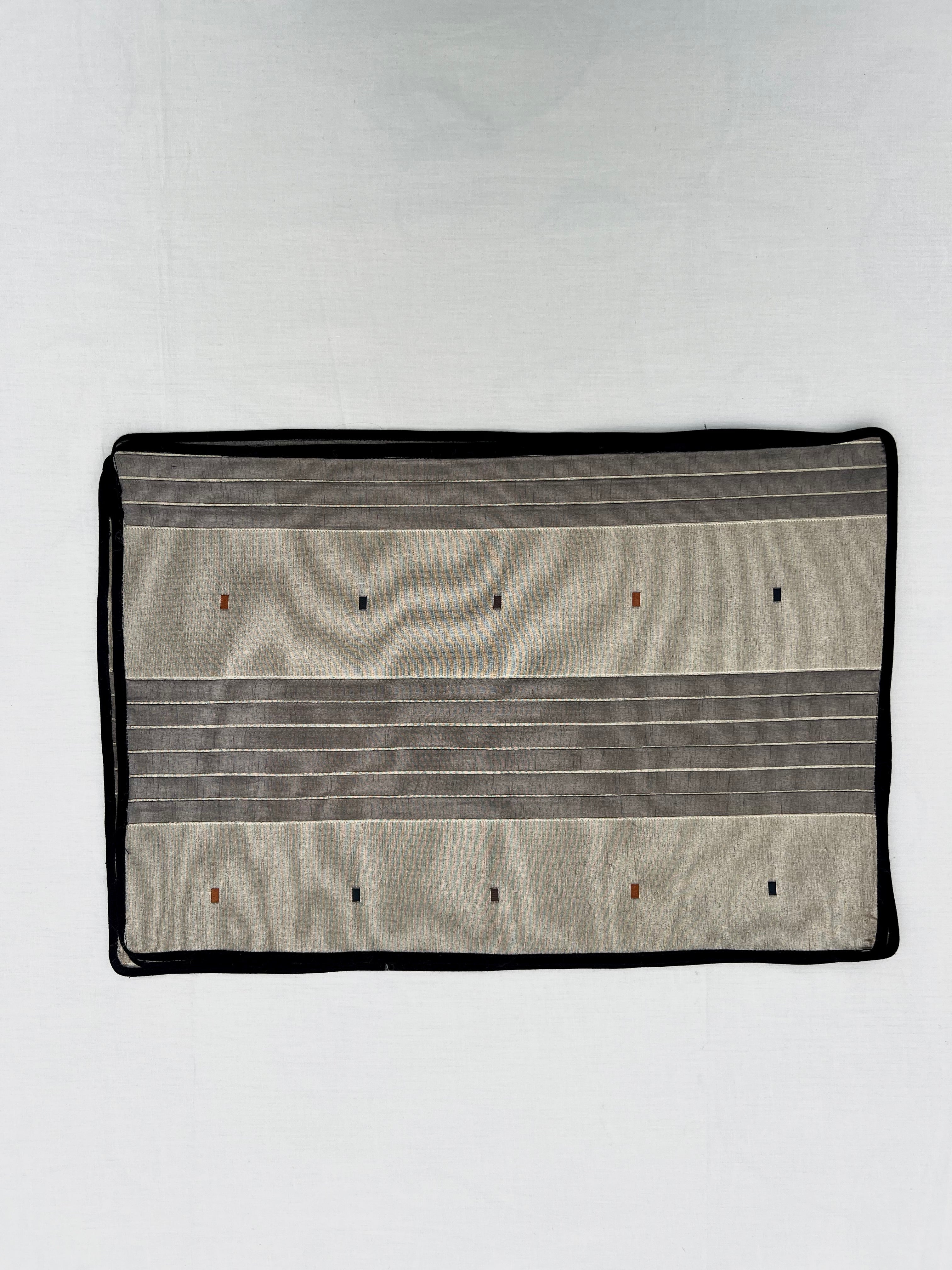 Champagne Dreams by Aetherea with Golden, Hand Embroidered, Table Mats, Upcycled at Kamakhyaa for sustainable fashion