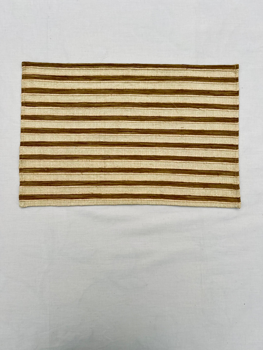 Neutral Harmony by Aetherea with Beige, Brown, Silk, Stripes, Table Mats, Texture, Upcycled at Kamakhyaa for sustainable fashion