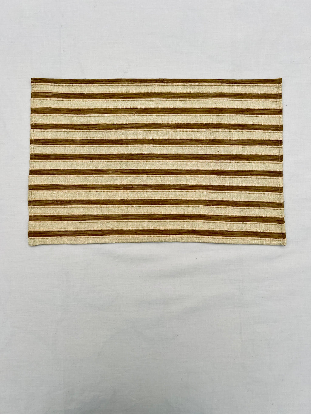 Neutral Harmony by Aetherea with Beige, Brown, Silk, Stripes, Table Mats, Texture, Upcycled at Kamakhyaa for sustainable fashion