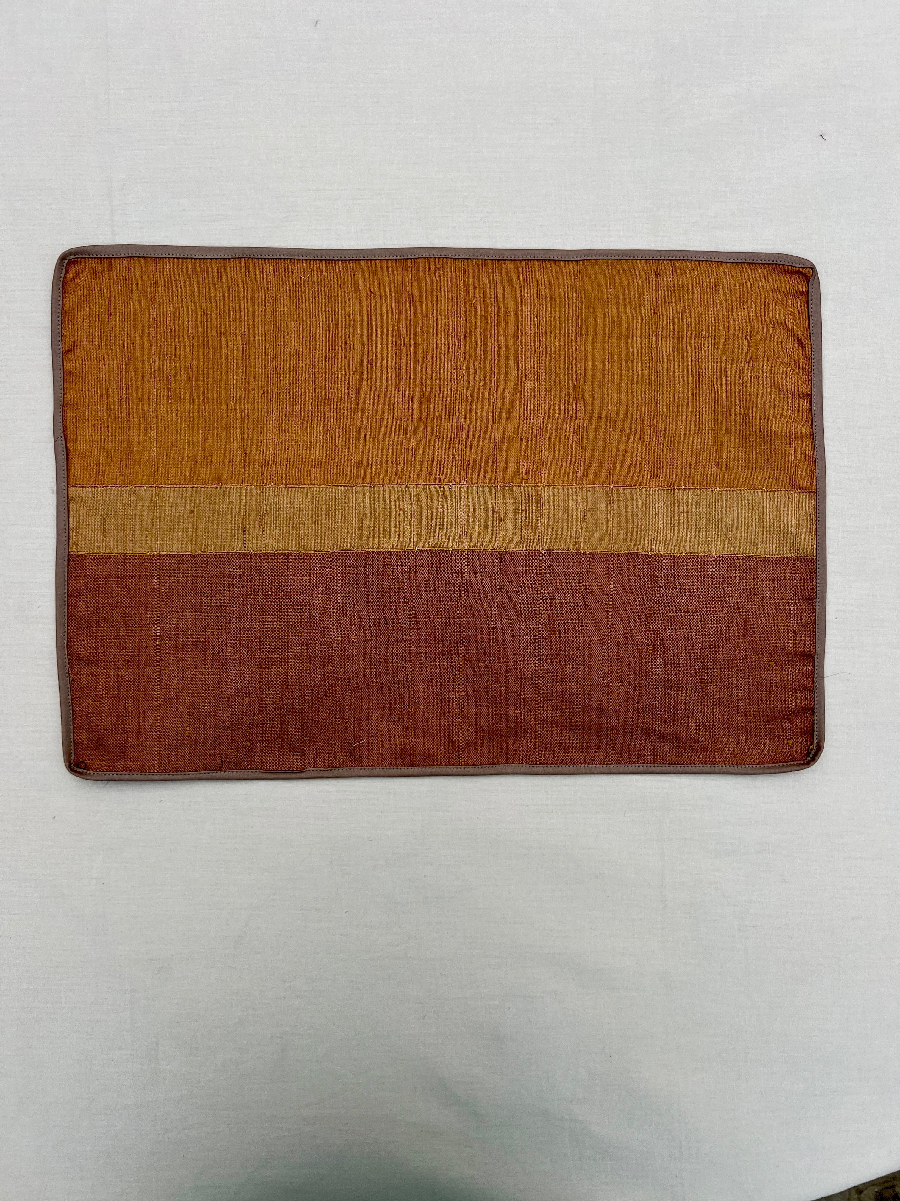 Earthy Ember by Aetherea with Earthy, Golden, Rustic, Silk, Solid, Table Mats at Kamakhyaa for sustainable fashion