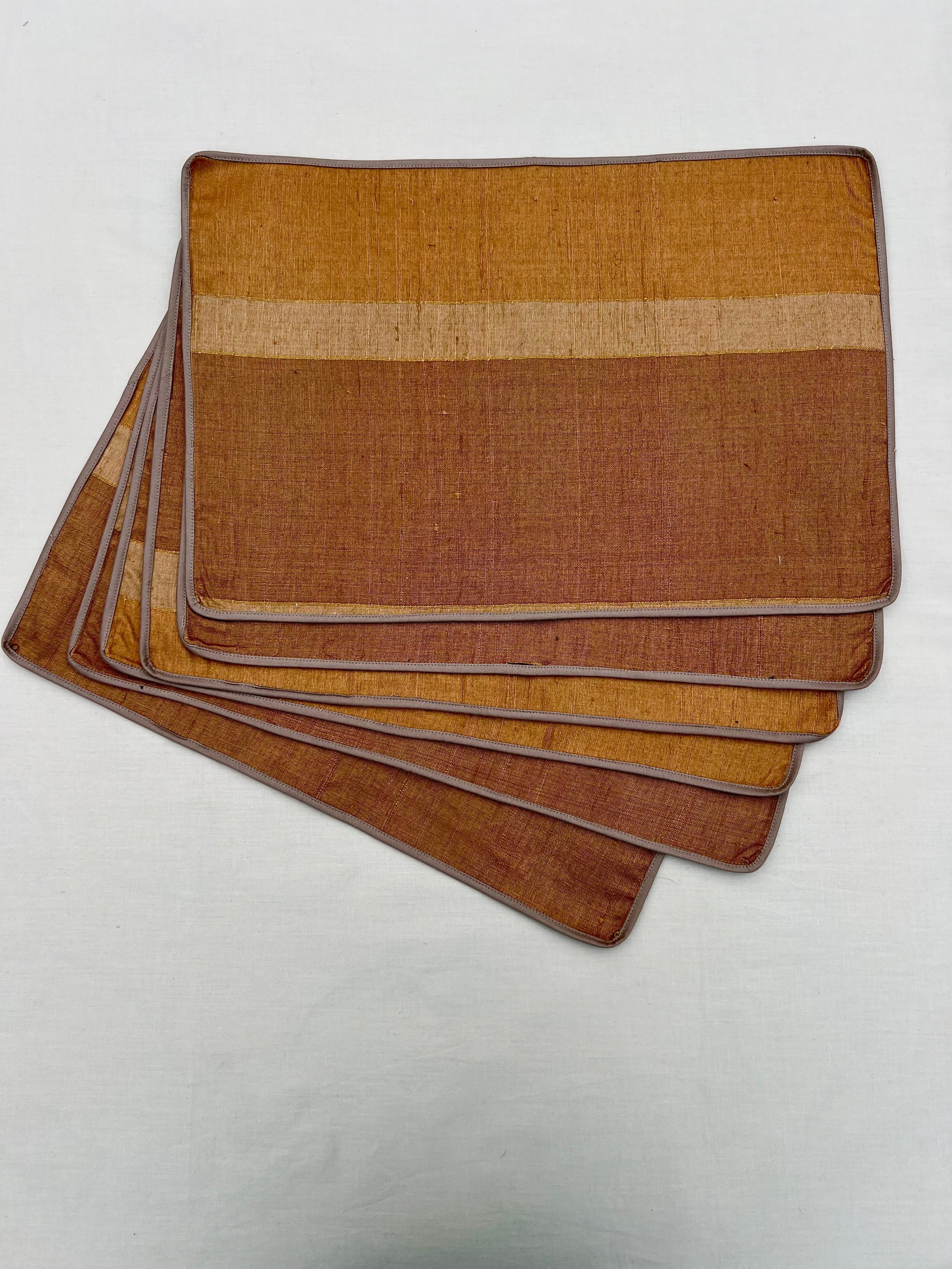 Earthy Ember by Aetherea with Earthy, Golden, Rustic, Silk, Solid, Table Mats at Kamakhyaa for sustainable fashion