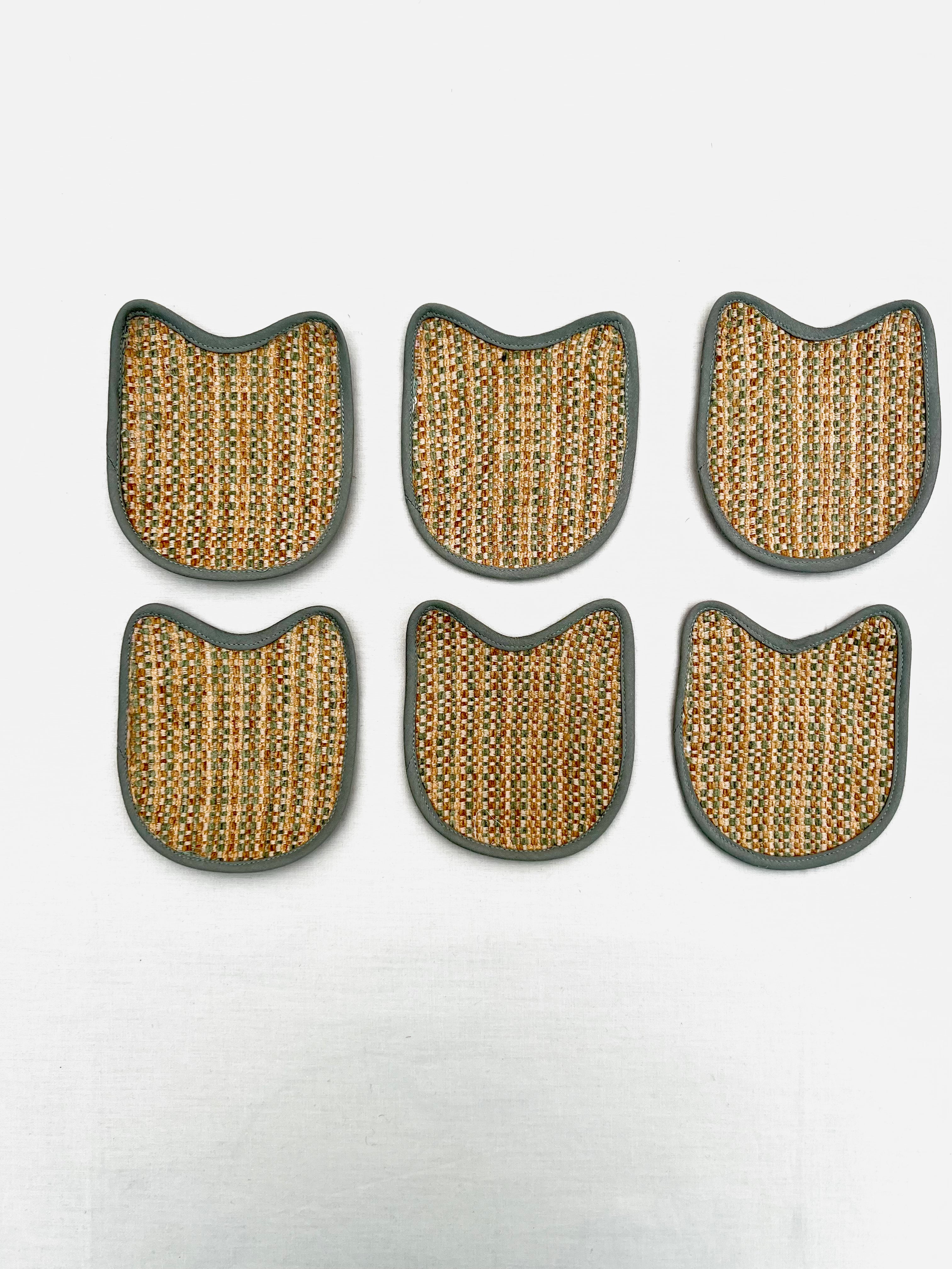 Happy Hamster by Aetherea with Coasters, Cotton, Light Grey, Multi-coloured, Plaids, Upcycled, Velvet at Kamakhyaa for sustainable fashion