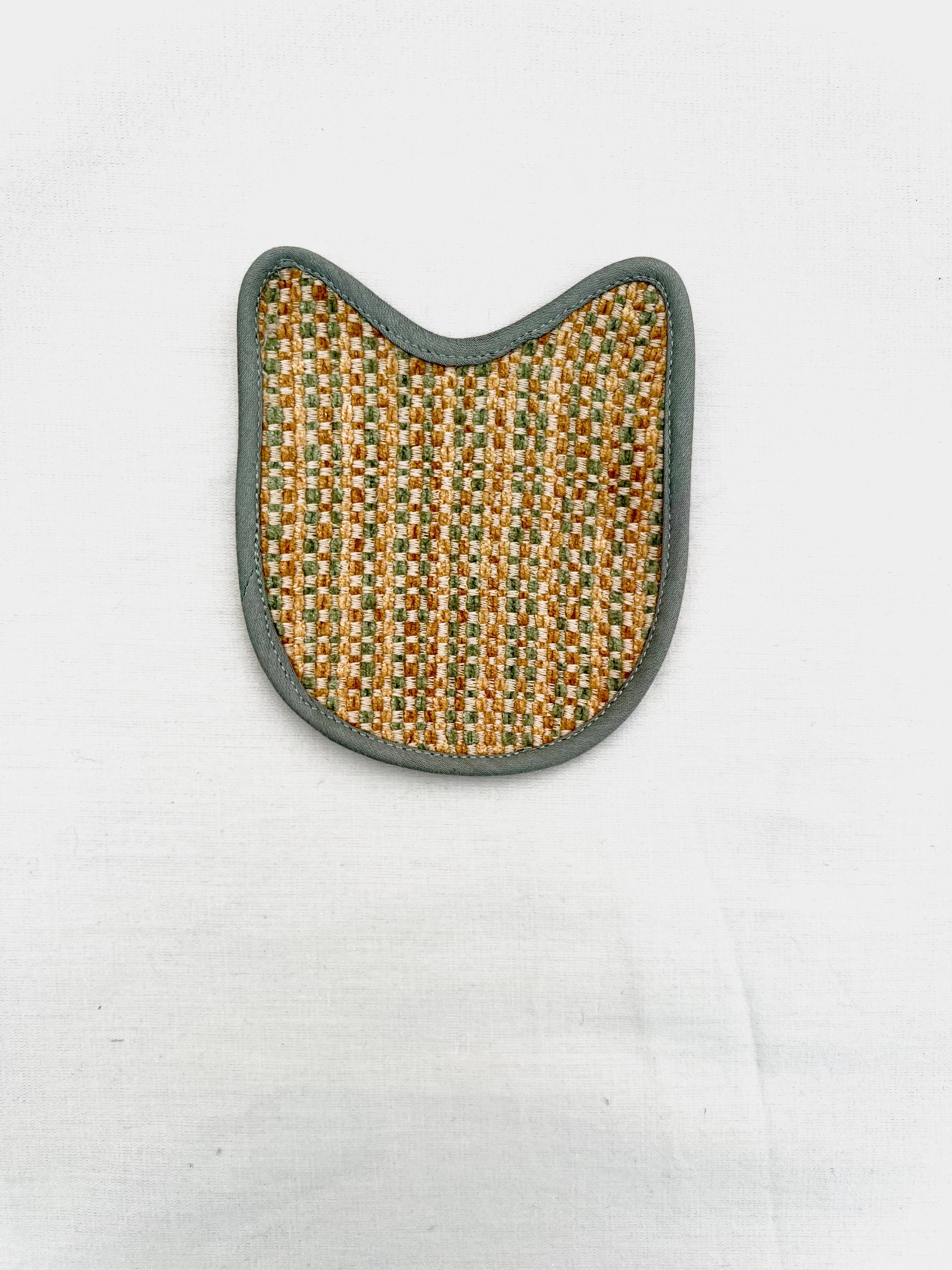 Happy Hamster by Aetherea with Coasters, Cotton, Light Grey, Multi-coloured, Plaids, Upcycled, Velvet at Kamakhyaa for sustainable fashion