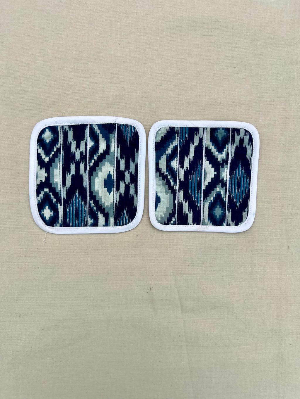 Cerulean by Aetherea with Blue, Coasters, Cotton, Printed, Upcycled at Kamakhyaa for sustainable fashion