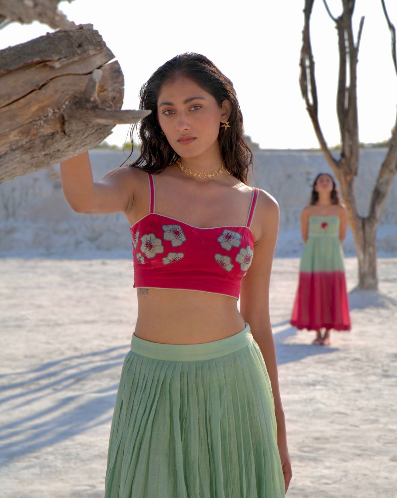 Red Silk Co-ord Set by The Loom Art with Aurora by The Loom Art, Best Selling, Casual Wear, Chanderi Silk, Co-ord Sets, FB ADS JUNE, July Sale, July Sale 2023, Ombre & Dyes, Organic, Red, Regular Fit, Skirt Sets, Vacation, Vacation Co-ords, Womenswear at Kamakhyaa for sustainable fashion