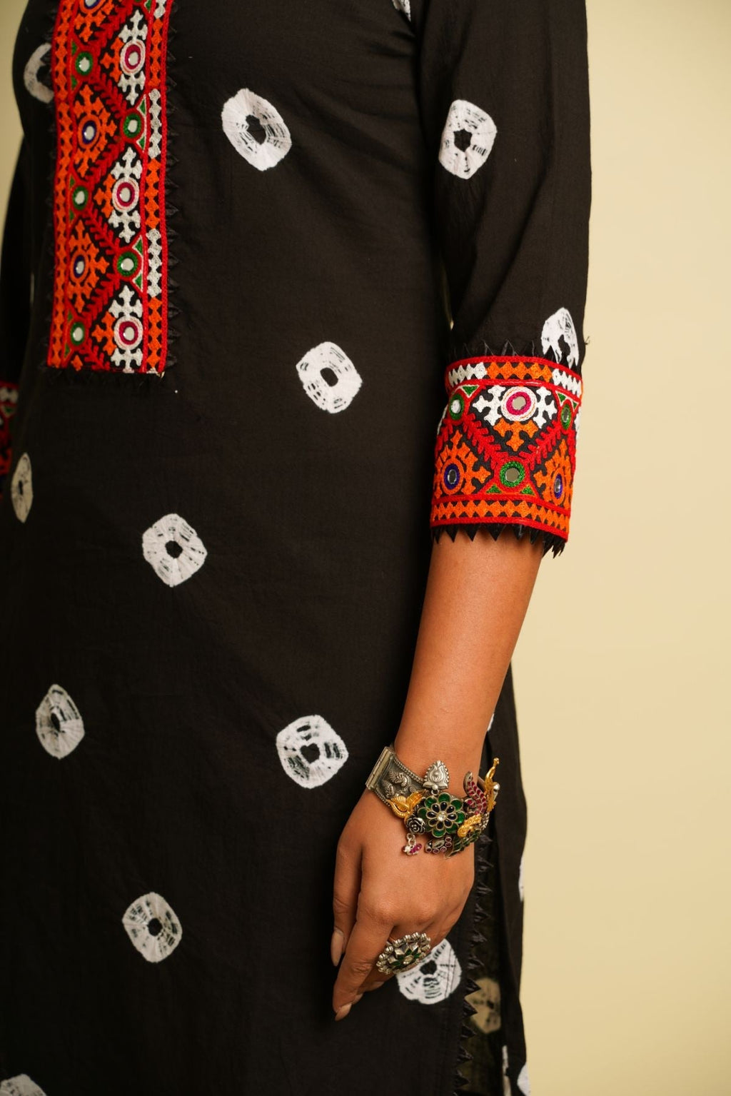 Black Embroidered Cotton Co-ord Set by Keva with 100% cotton, Black, Fusion Wear, Indian Wear, Kurta Pant Sets, Natural, New, Ombre & Dyes, Regular Fit, Saba, Womenswear at Kamakhyaa for sustainable fashion