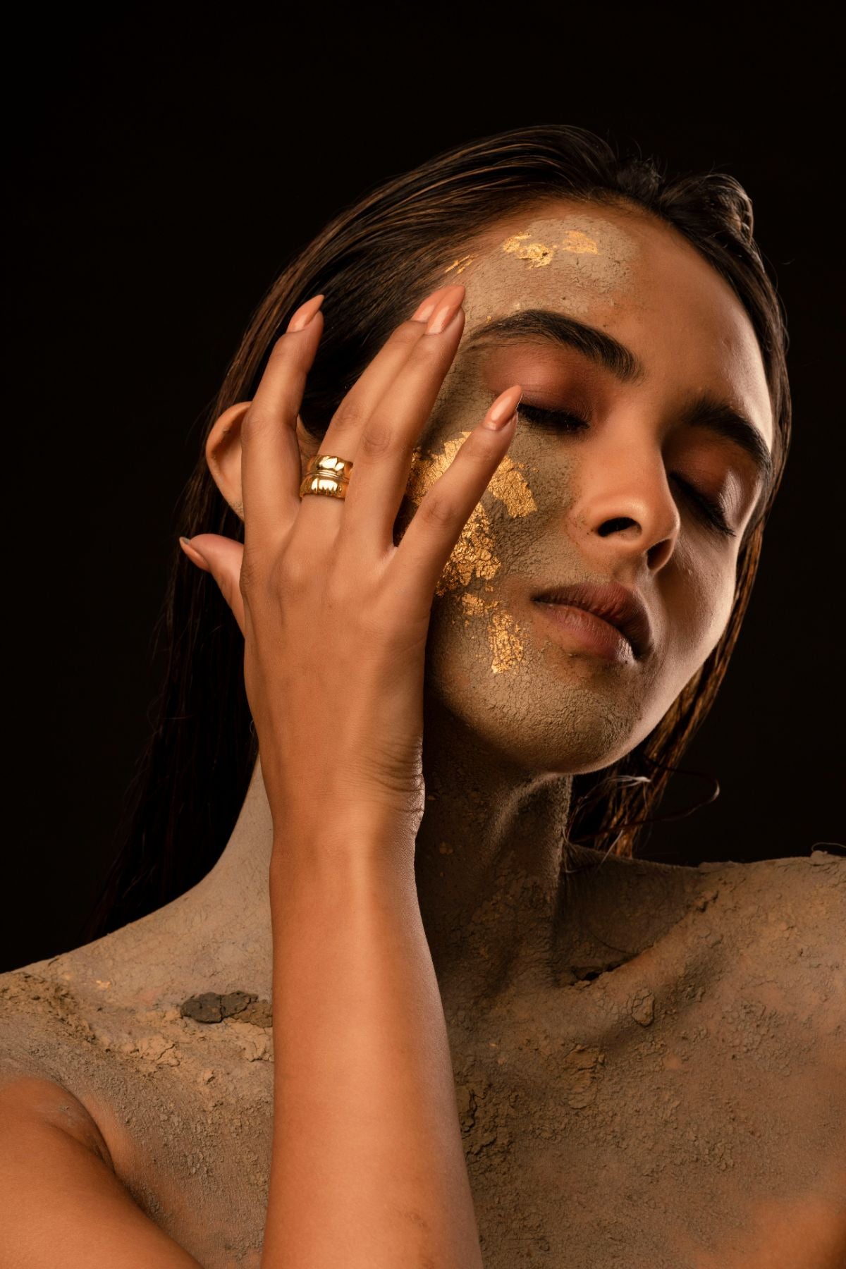 The Musa Ring by Amalgam By Aishwarya with Brass dipped in gold, Eating to Existance, Fashion Jewellery, Free Size, Gold, Into the Wild, jewelry, Natural, Rings, Solids at Kamakhyaa for sustainable fashion