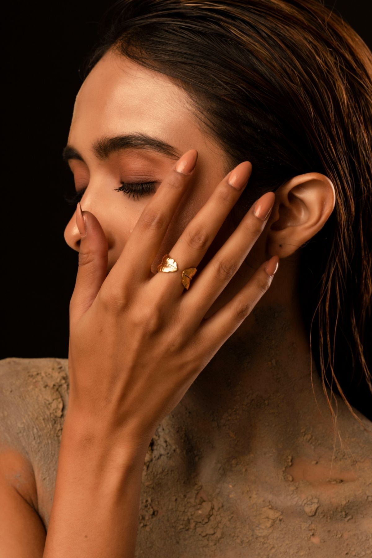 The Musa Ring by Amalgam By Aishwarya with Brass dipped in gold, Eating to Existance, Fashion Jewellery, Free Size, Gold, Into the Wild, jewelry, Natural, Rings, Solids at Kamakhyaa for sustainable fashion