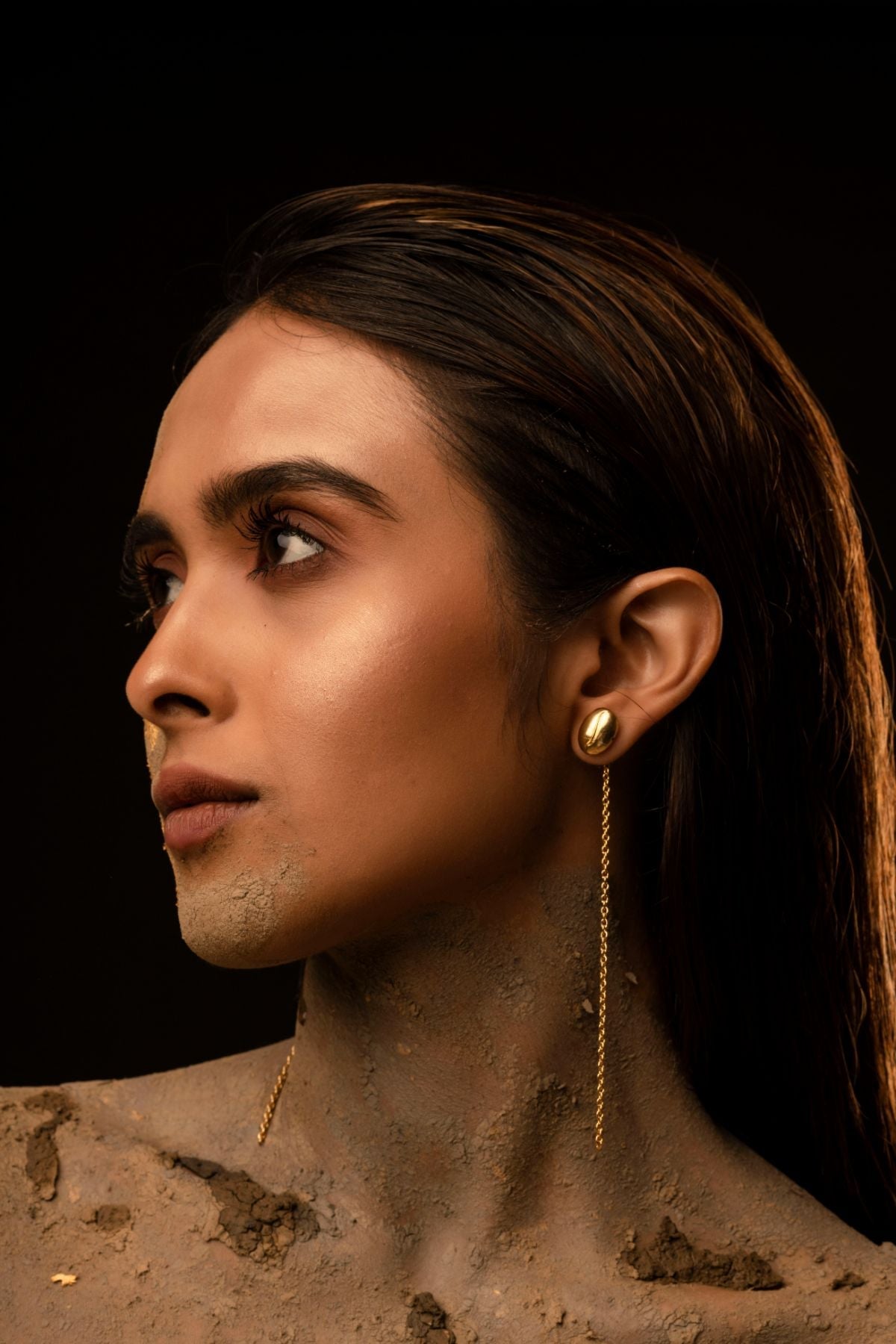 Gold Plated Long Earring by Amalgam By Aishwarya with Brass dipped in gold, Danglers, Earrings, Eating to Existance, Fashion Jewellery, Free Size, Gold, Into the Wild, jewelry, Long Earrings, Natural, Solids at Kamakhyaa for sustainable fashion