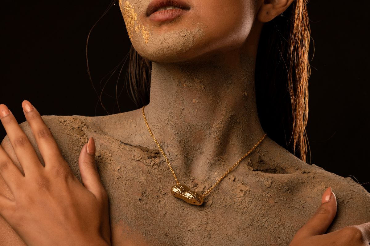 Nuts over Necklace by Amalgam By Aishwarya with Brass dipped in gold, Eating to Existance, Fashion Jewellery, Free Size, Gold, Into the Wild, jewelry, Natural, Necklaces, Solids at Kamakhyaa for sustainable fashion
