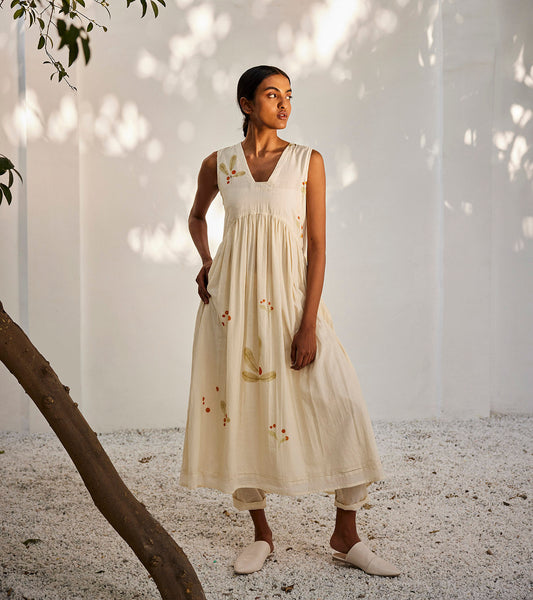 Close To You Co-ord Set by Khara Kapas with Casual Wear, Co-ord Sets, Mul Cotton, Oh Susanna by Khara Kapas, Organic, Regular Fit, Solids, Travel, Travel Co-ords, White, Womenswear at Kamakhyaa for sustainable fashion