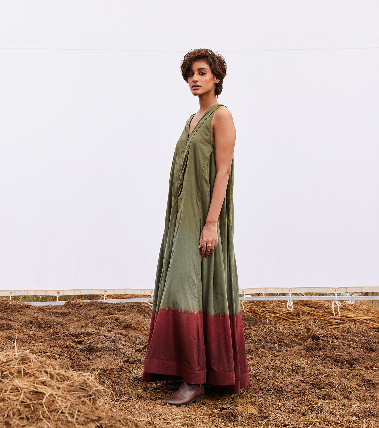 Cotton Dye Jumpsuit by Khara Kapas with 100% Cotton, Diana by Khara Kapas, easystyle, handcrafted, Jumpsuits, kharakapas, Ombres & Dyes, Womenswear at Kamakhyaa for sustainable fashion