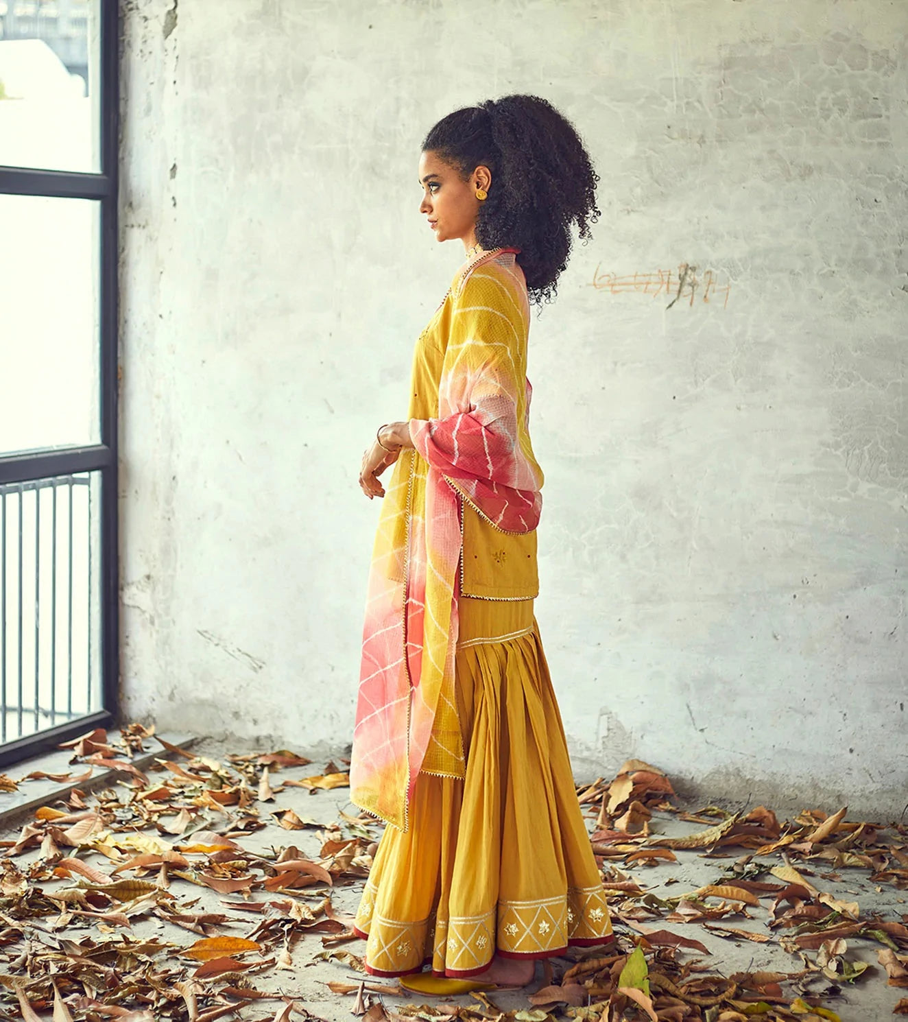 Halda Sharara Set at Kamakhyaa by Khara Kapas. This item is Casual Wear, Cotton, Indian Wear, Organic, Rang Festive 22, Regular Fit, Sharara Sets, Shararas, Solids, Wedding Gifts, Womenswear, Yellow