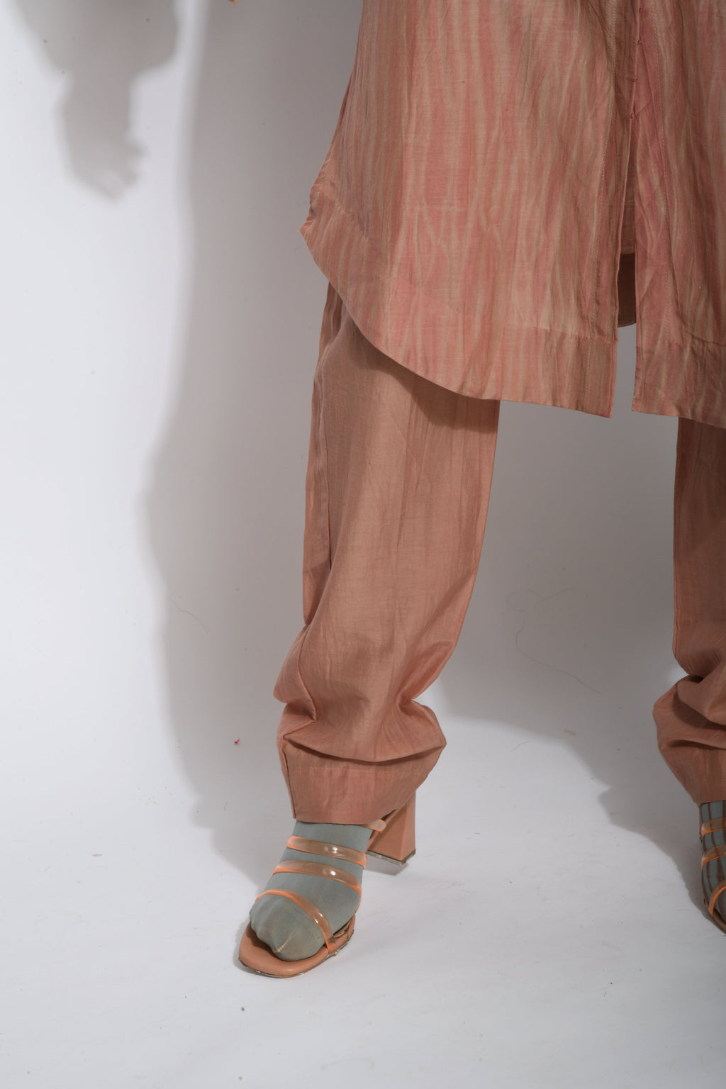 Brown Pants by The Loom Art with Best Selling, Between The Lines by The Loom Art, Brown, Cotton Silk, fall, July Sale, July Sale 2023, Natural, Pants, Party Wear, Regular Fit, Solids, Womenswear at Kamakhyaa for sustainable fashion