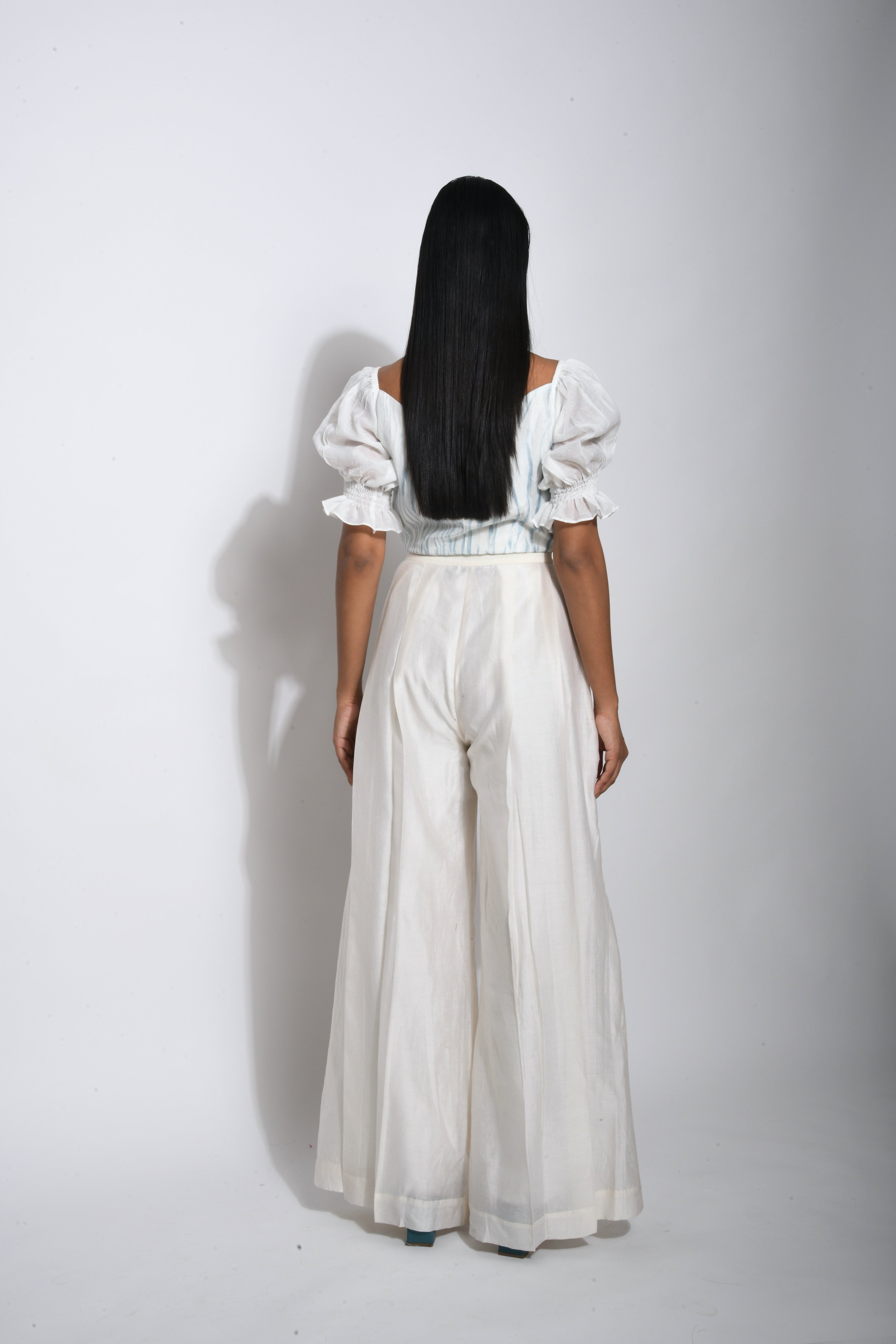 White Textured Crop Top by The Loom Art with Best Selling, Between The Lines by The Loom Art, Crop Tops, Handwoven silk, July Sale, July Sale 2023, Natural, Party Wear, Printed Selfsame, Regular Fit, Textured, Tops, White, Womenswear at Kamakhyaa for sustainable fashion