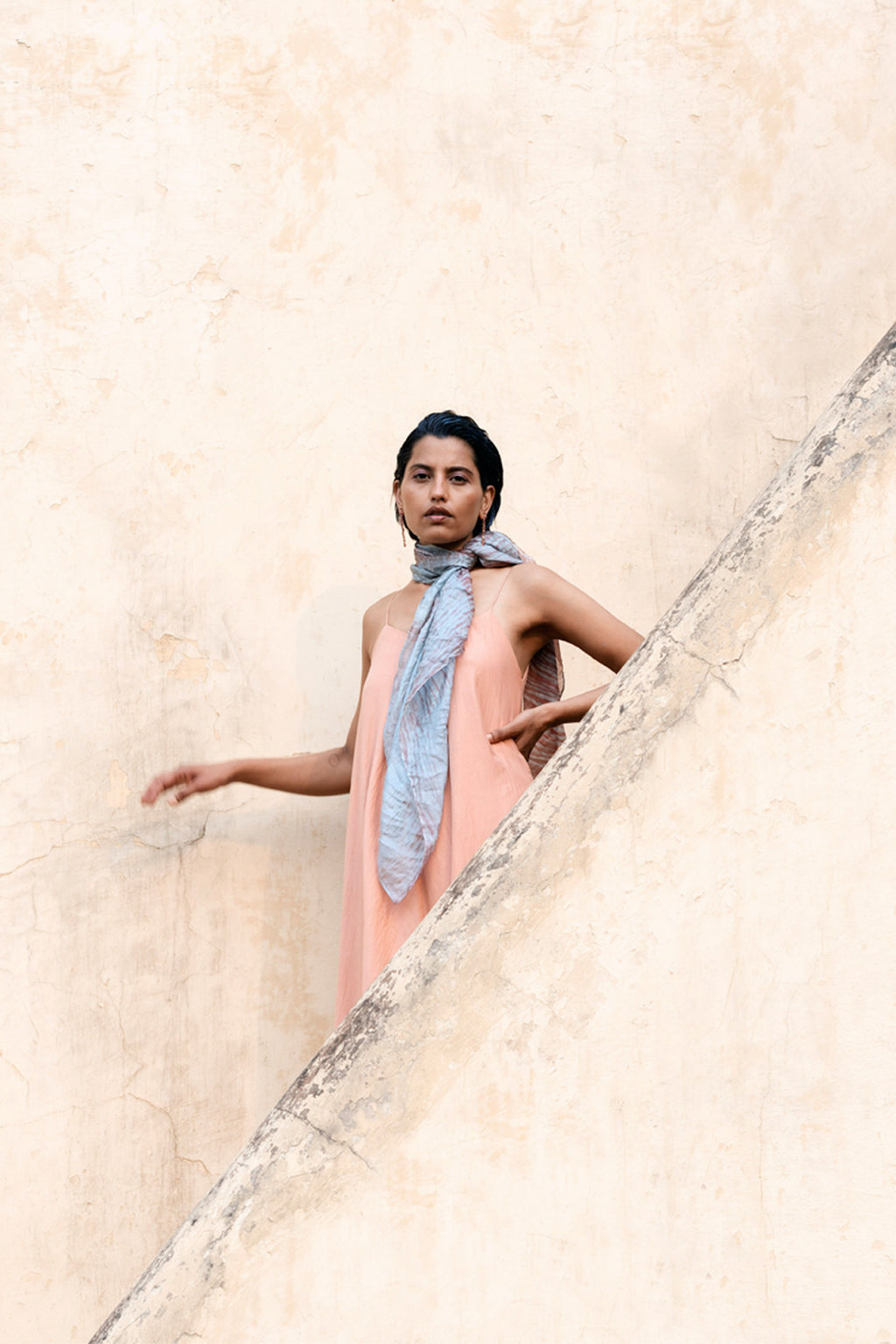 Brown Textured Maxi Dress by The Loom Art with Between The Lines by The Loom Art, Brown, Cotton Silk, July Sale, July Sale 2023, Maxi Dresses, Natural, Party Wear, Regular Fit, Sleeveless Dresses, Strap Dresses, Textured, Womenswear at Kamakhyaa for sustainable fashion