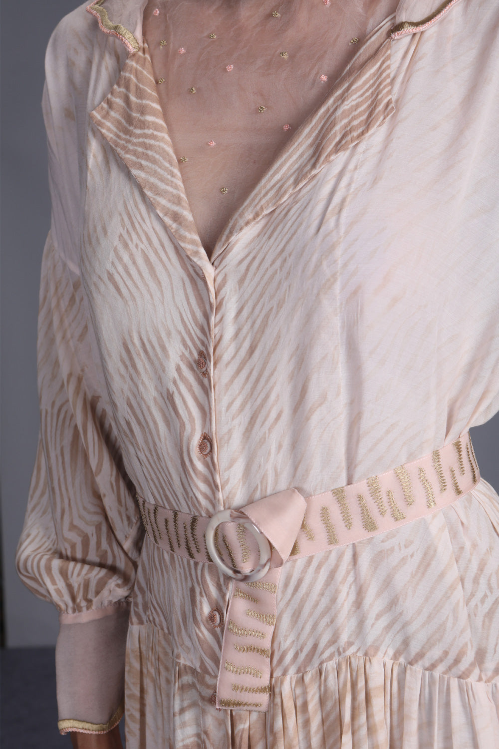 Brown Textured Midi Dress by The Loom Art with Best Selling, Between The Lines by The Loom Art, Brown, Handwoven cotton silk, July Sale, July Sale 2023, Midi Dresses, Natural, Ombre & Dyes, Party Wear, Regular Fit, Shirt Dresses, Womenswear at Kamakhyaa for sustainable fashion