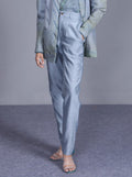 Blue Pants by The Loom Art with Between The Lines by The Loom Art, Blue, Chanderi Silk, July Sale, July Sale 2023, Natural, Pants, Party Wear, Regular Fit, Solids, Womenswear at Kamakhyaa for sustainable fashion