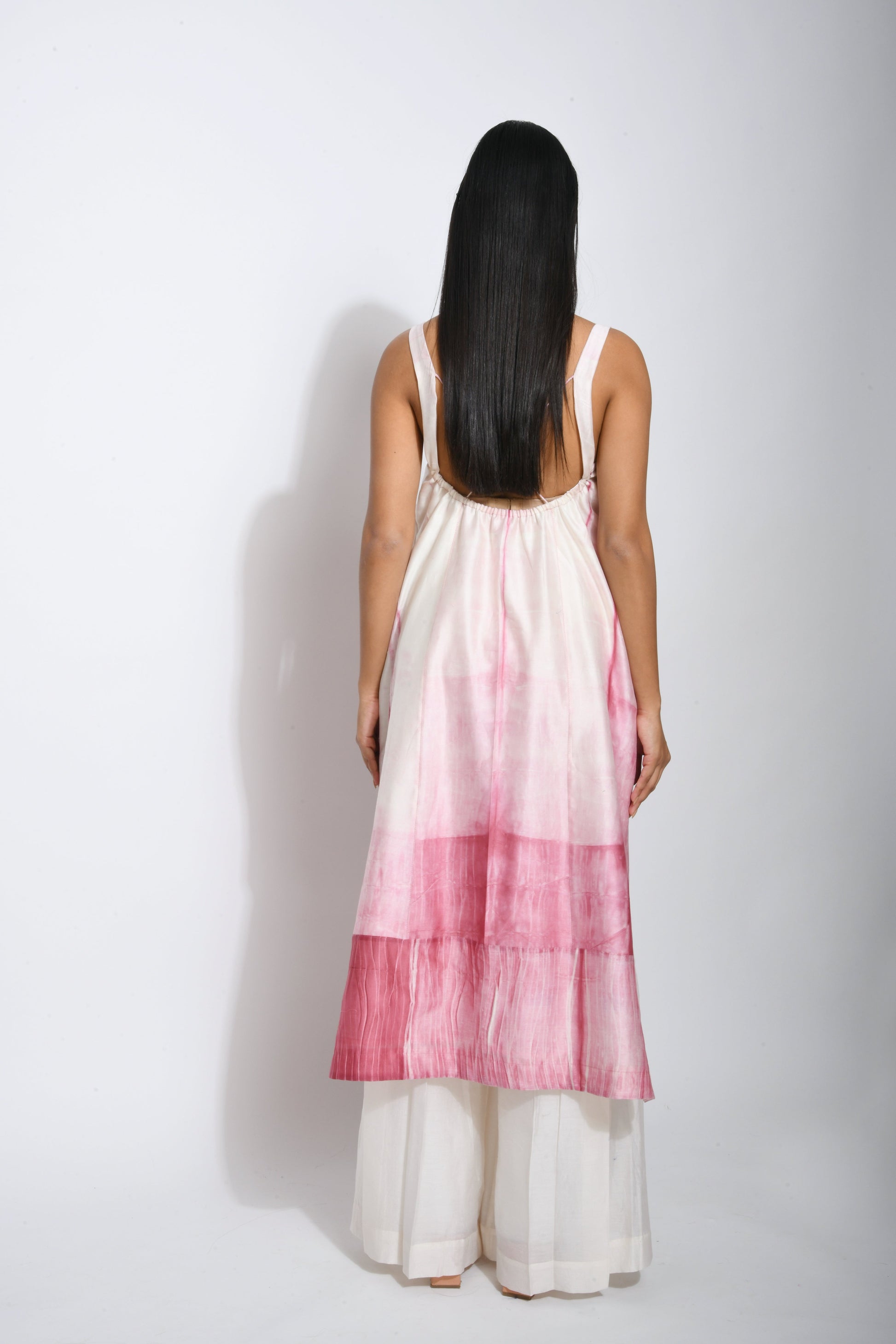 Pink Textured Midi Dress by The Loom Art with Best Selling, Between The Lines by The Loom Art, Chanderi Silk, FB ADS JUNE, July Sale, July Sale 2023, Midi Dresses, Natural, Ombre & Dyes, Party Wear, Pink, Regular Fit, Sleeveless Dresses, Womenswear at Kamakhyaa for sustainable fashion