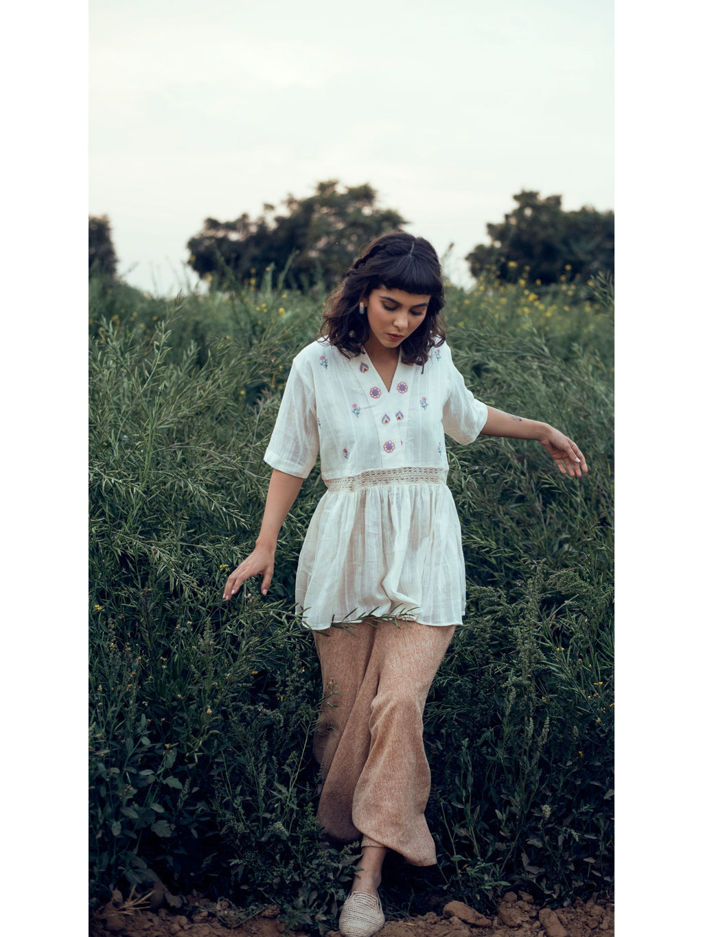 Brown Culottes by The Loom Art with Brown, Culottes, fall, July Sale, July Sale 2023, Natural, Organic, Party Wear, Permanent Vacation by The Loom Art, Regular Fit, Solids, Womenswear at Kamakhyaa for sustainable fashion