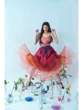 Colors of Life by The Loom Art with Euphoria by The Loom Art, Handwoven silk, July Sale, July Sale 2023, Maxi Dresses, Natural, Party Wear, Prints, Red, Regular Fit, Womenswear at Kamakhyaa for sustainable fashion