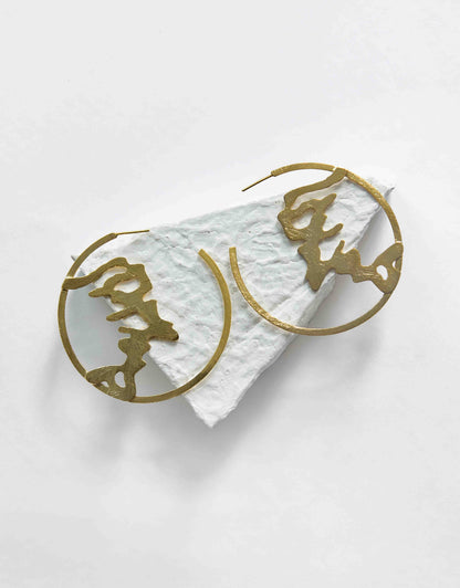 Gold Brass Studs-Beltza Earrings Brass, Free Size, Gold, Plated, Statement Pieces, Stud De'anma Kamakhyaa