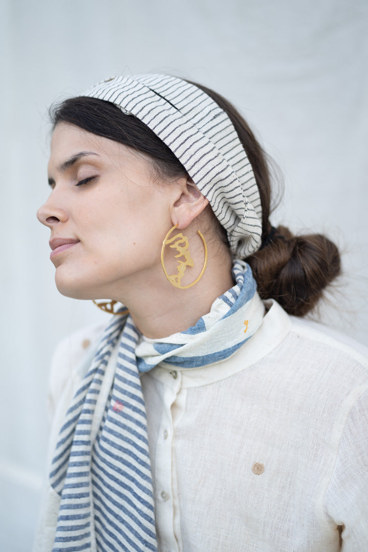 Beltza by De'anma with Brass, Fashion Jewellery, Free Size, Gold, jewelry, Natural, Solids, Statement Jewellery, Stud Earrings at Kamakhyaa for sustainable fashion