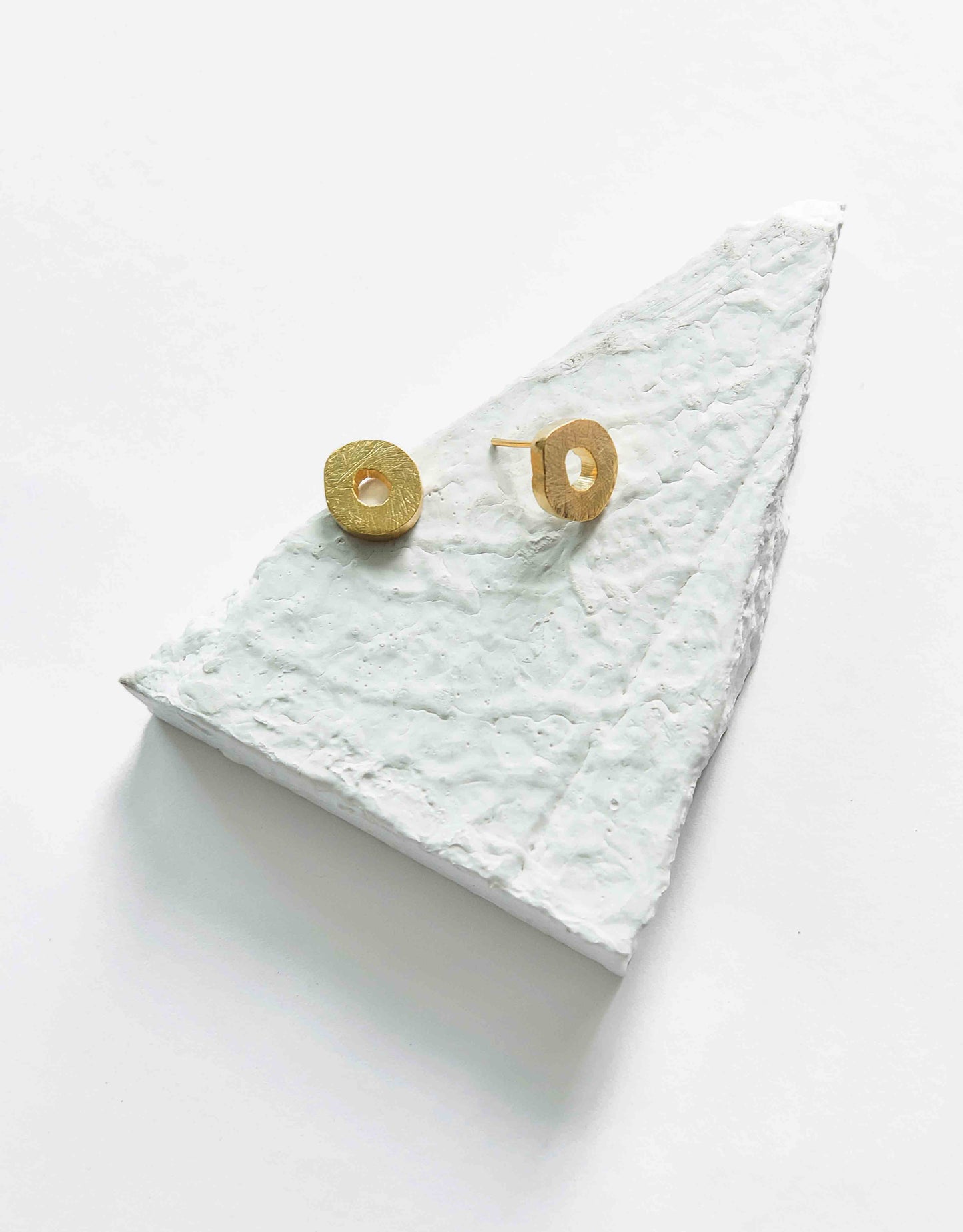 Gold Brass Studs-Gorria Earrings Brass, Free Size, Gold, Plated, Statement Pieces, Stud De'anma Kamakhyaa