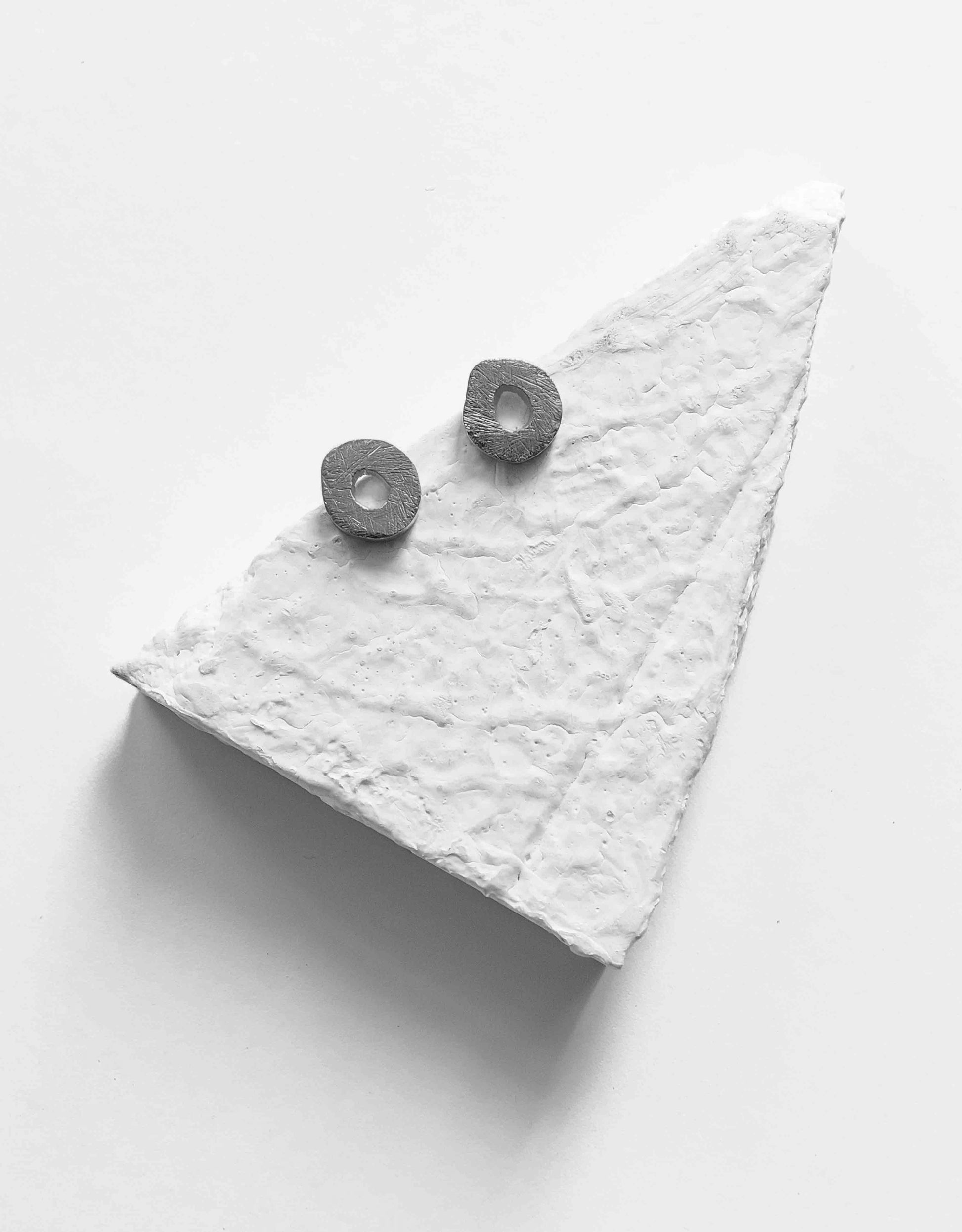 Silver Brass Studs-Gorria by De'anma with Brass, Fashion Jewellery, Free Size, jewelry, Less than $50, Natural, Office Wear Jewellery, Silver, Silver Plated, Solids, Stud Earrings, White at Kamakhyaa for sustainable fashion