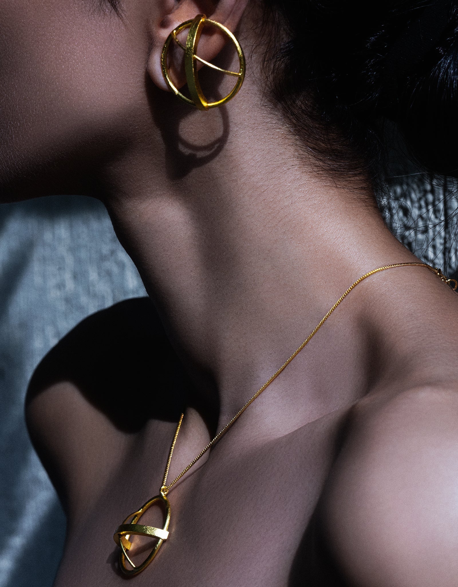 Gold Brass Studs Earrings Brass, Golden, Stud Earrings, De'anma Kamakhyaa