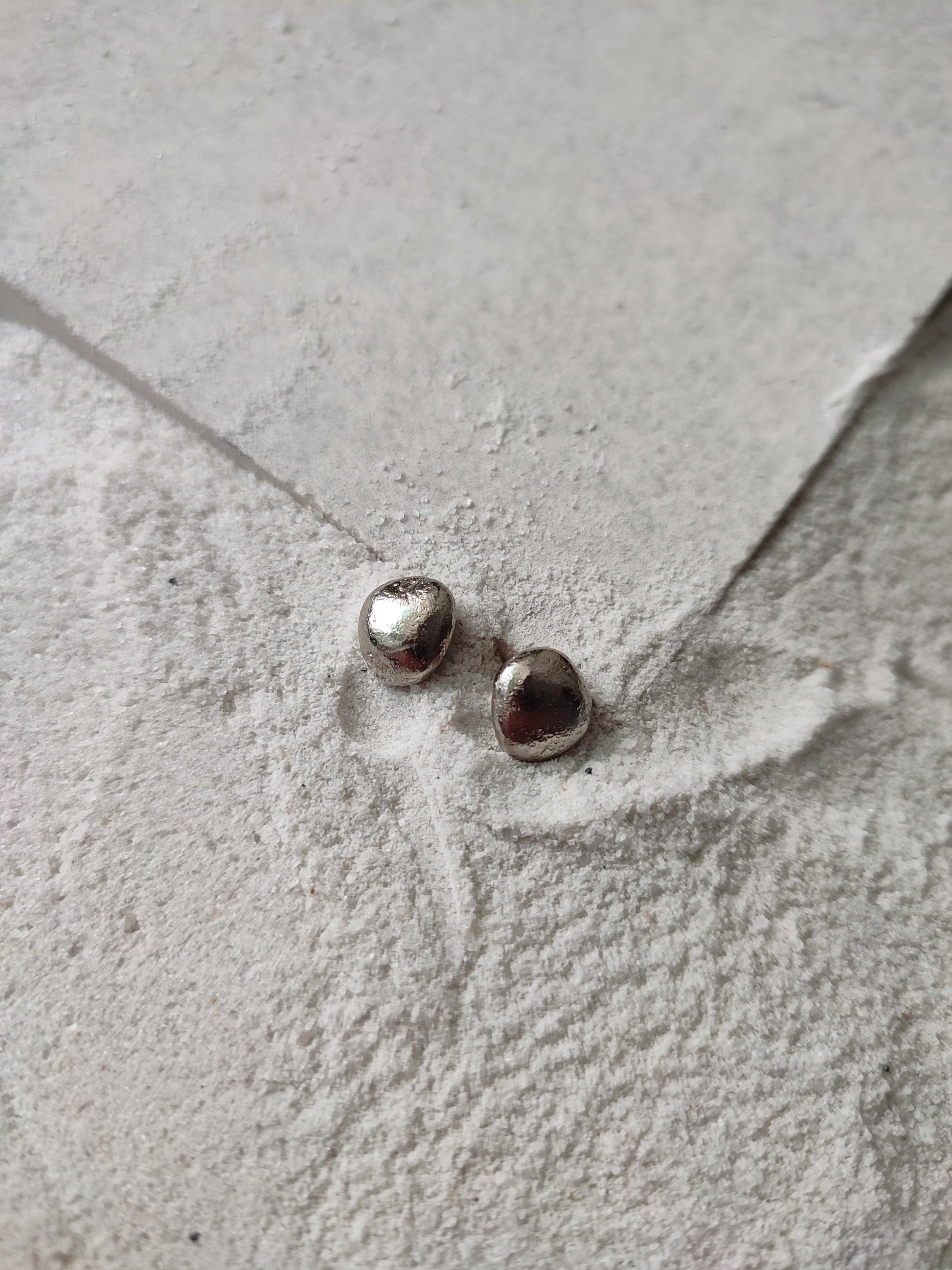 Sophie - Medium Silver by De'anma with Brass, Earrings, Fashion Jewellery, Free Size, jewelry, Office Wear Jewellery, Silver, Solids, Stud Earrings at Kamakhyaa for sustainable fashion