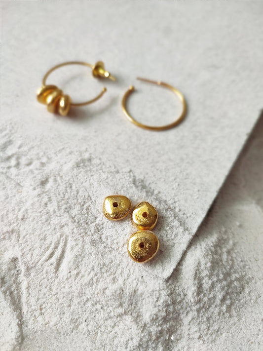 Alen Small Gold by De'anma with Brass, Earrings, Fashion Jewellery, Free Size, Gold, Hoops, jewelry, Solids at Kamakhyaa for sustainable fashion