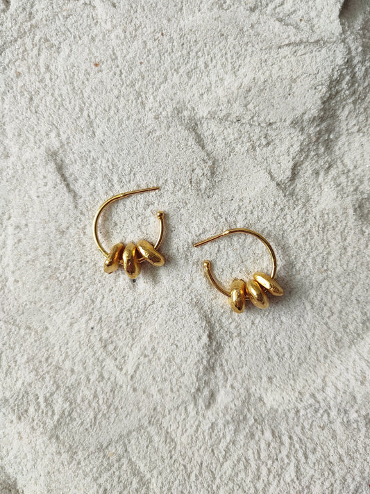 Alen - Extra Small Gold by De'anma with Brass, Earrings, Fashion Jewellery, For Siblings, Free Size, Gold, Hoops, jewelry, Office Wear Jewellery, Solids at Kamakhyaa for sustainable fashion