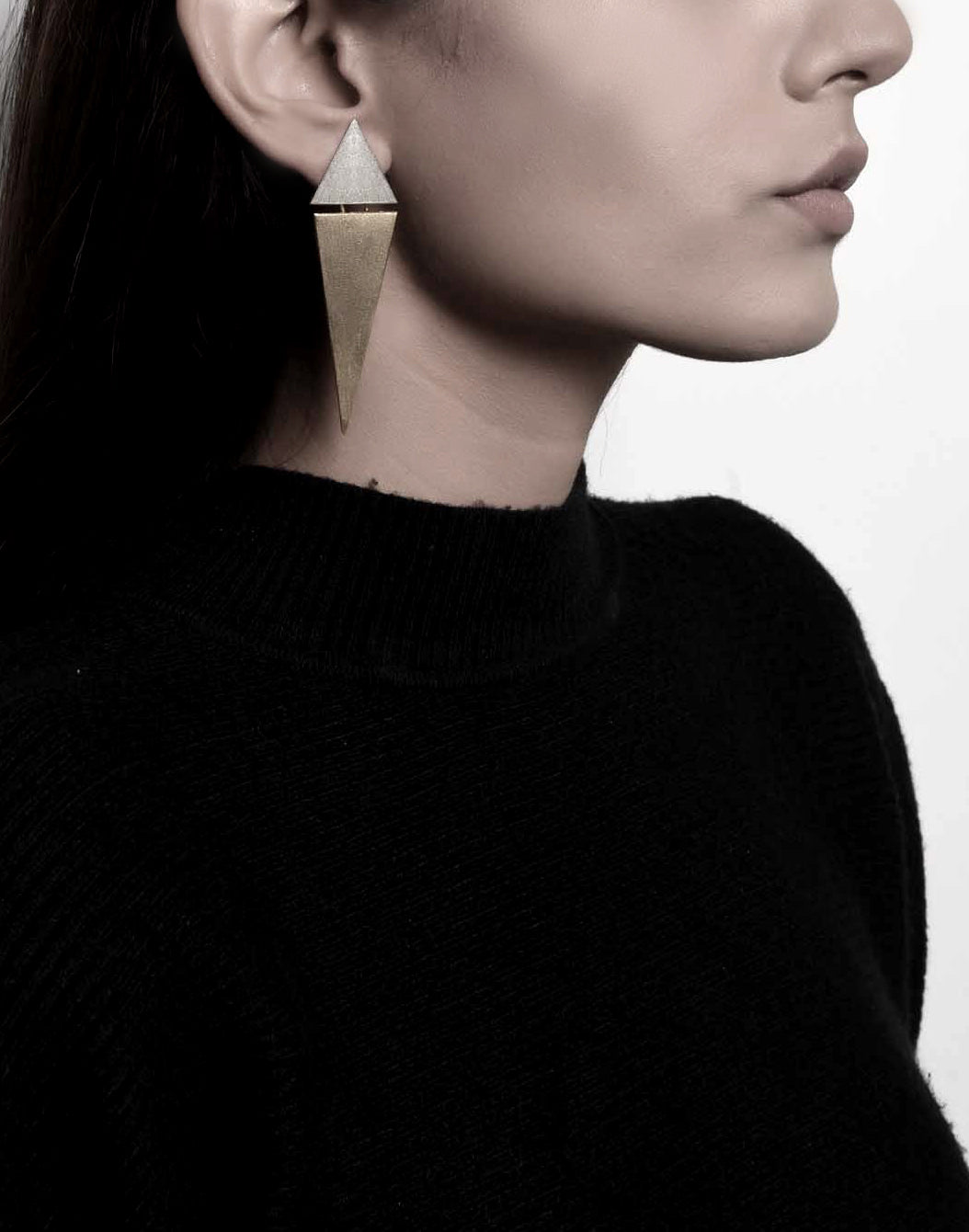 Silver Brass Earrings-Paradox Brass, Free Size, Silver, Plated, Statement Pieces, White Kamakhyaa