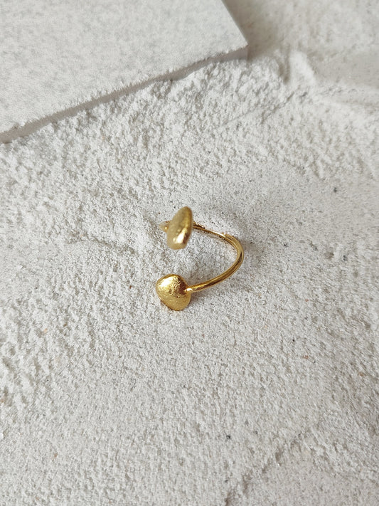 Kin - Small Gold by De'anma with Brass, Fashion Jewellery, Free Size, Gold, jewelry, Natural, Rings, Solids at Kamakhyaa for sustainable fashion