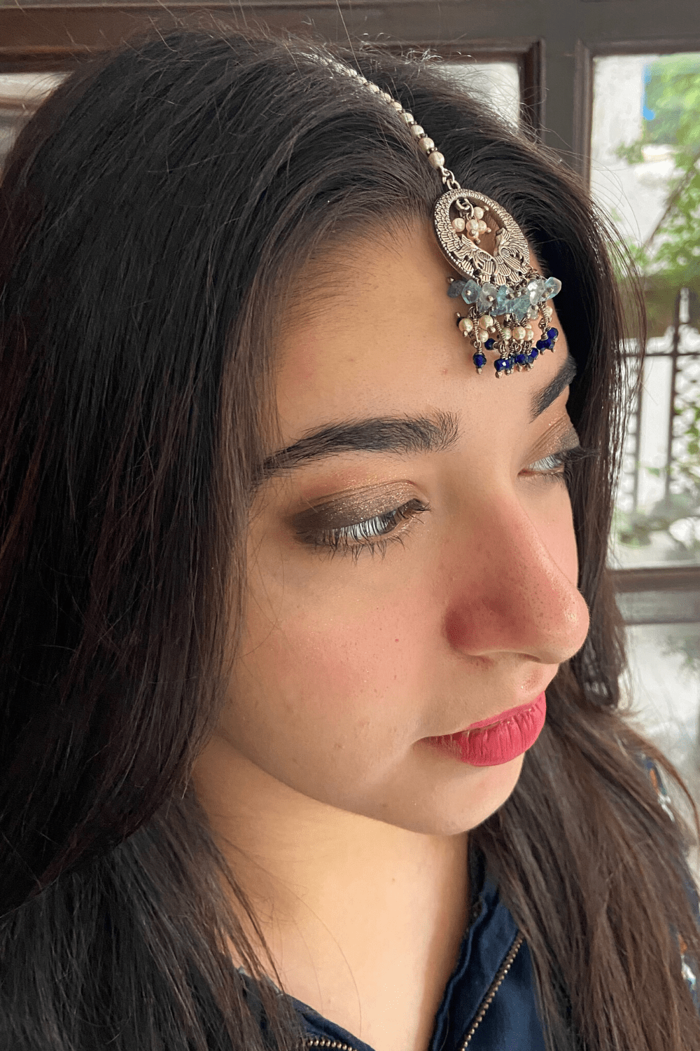 Multicolor Mangtika Matsya by House Of Heer with Alloy Metal, Festive Jewellery, Festive Wear, Free Size, Gemstone, jewelry, July Sale, July Sale 2023, Less than $50, Mangtikkas, Multicolor, Natural, Pearl, Solids, Wedding Gifts at Kamakhyaa for sustainable fashion