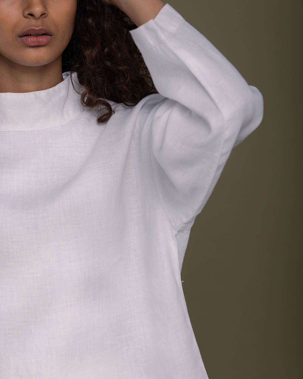 Monday Playlist Top - Coconut White by Reistor with Archived, Casual Wear, Hemp, Hemp by Reistor, Natural, Office Wear, Solids, Tops, Tunic Tops, White, Womenswear at Kamakhyaa for sustainable fashion