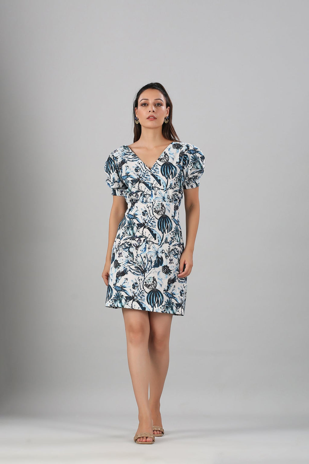 Multicolor Mini Dress by MOH-The Eternal Dhaga with Cotton, Mini Dresses, Moh-The eternal Dhaga, Multicolor, Natural, Prints, Resort Wear, Slim Fit, Womenswear at Kamakhyaa for sustainable fashion