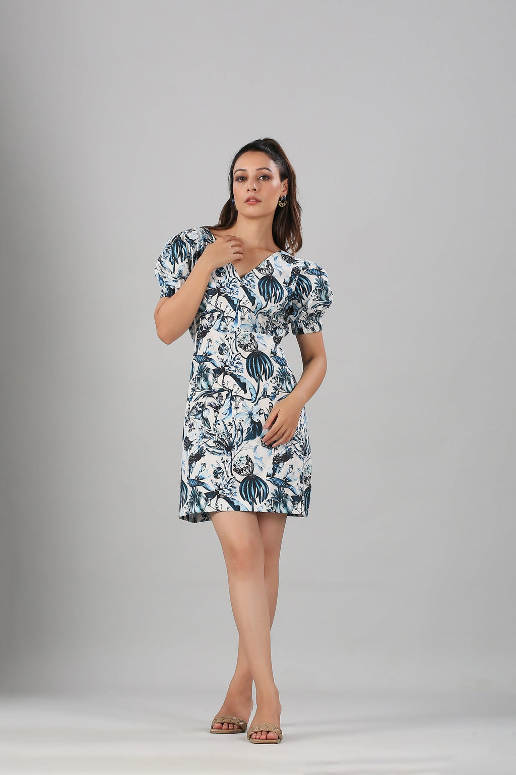 Multicolor Mini Dress by MOH-The Eternal Dhaga with Cotton, Mini Dresses, Moh-The eternal Dhaga, Multicolor, Natural, Prints, Resort Wear, Slim Fit, Womenswear at Kamakhyaa for sustainable fashion