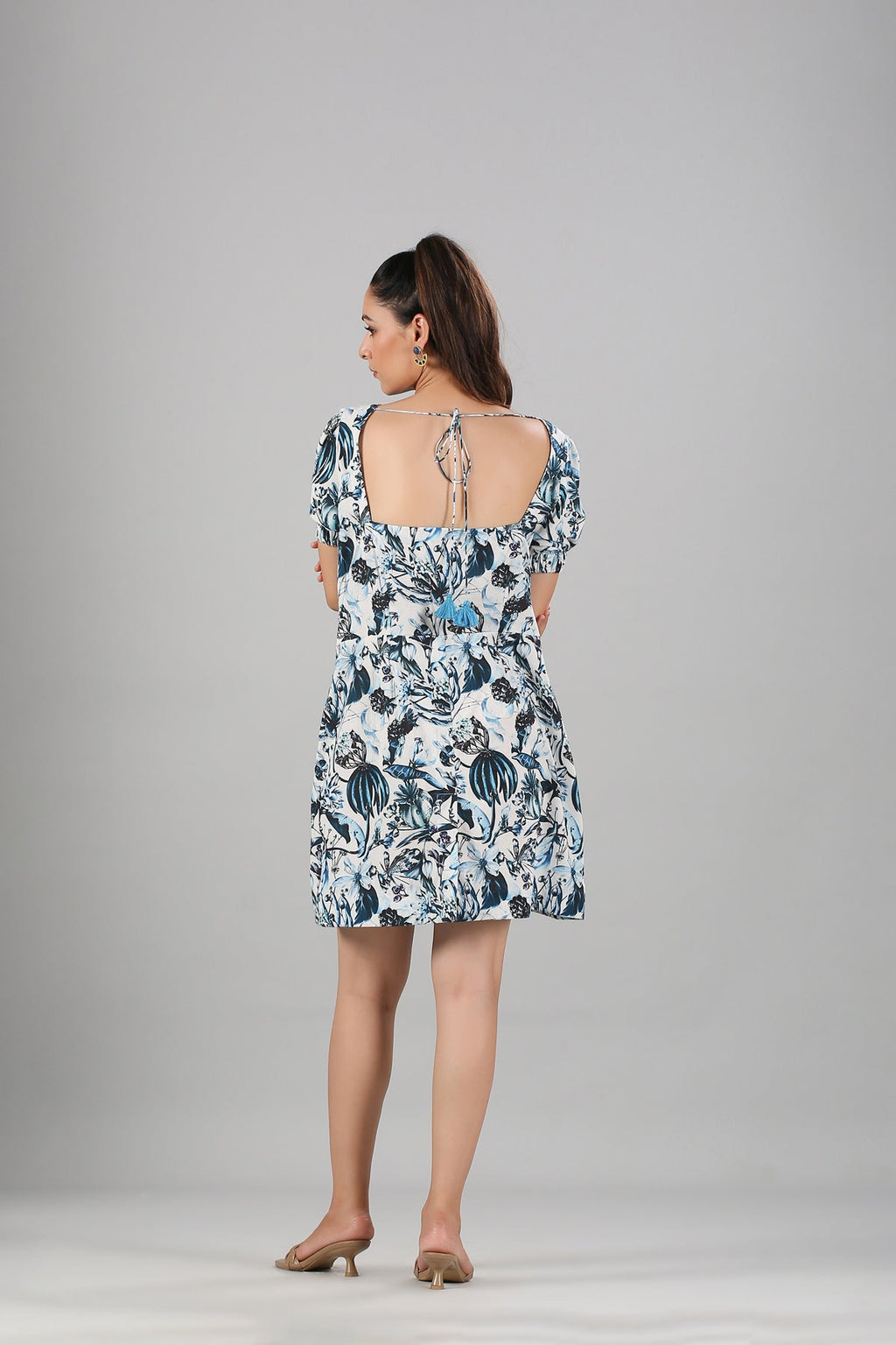 Multicolor Mini Dress by MOH-The Eternal Dhaga with Cotton, Mini Dresses, Moh-The eternal Dhaga, Multicolor, Natural, Prints, Resort Wear, Slim Fit, Womenswear at Kamakhyaa for sustainable fashion