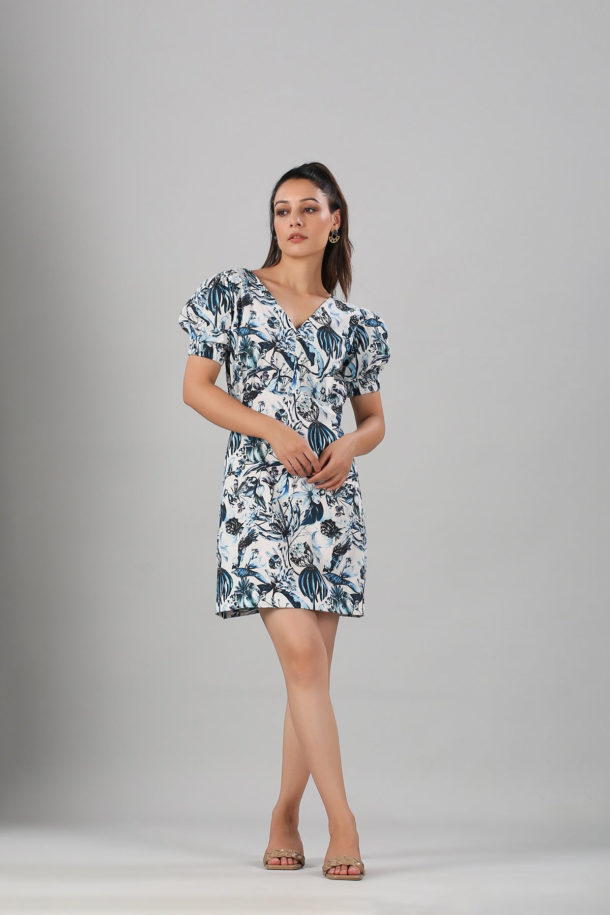 Multicolor Mini Dress by MOH-The Eternal Dhaga with Cotton, Mini Dresses, Moh-The eternal Dhaga, Multicolor, Natural, Prints, Resort Wear, Slim Fit, Womenswear at Kamakhyaa for sustainable fashion