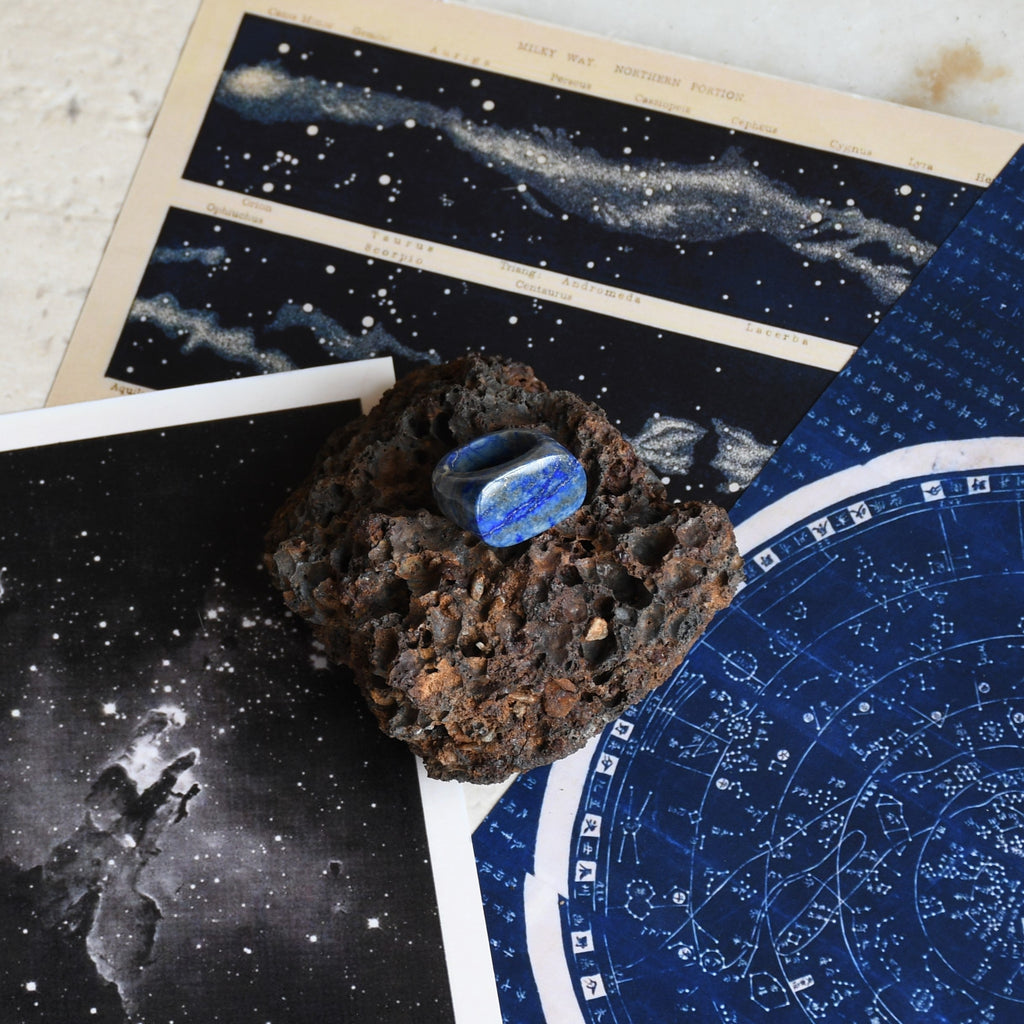 Athena Ring by Noyra with Blue, Fashion Jewellery, Free Size, Gemstone, jewelry, Natural, Rings, Solids at Kamakhyaa for sustainable fashion