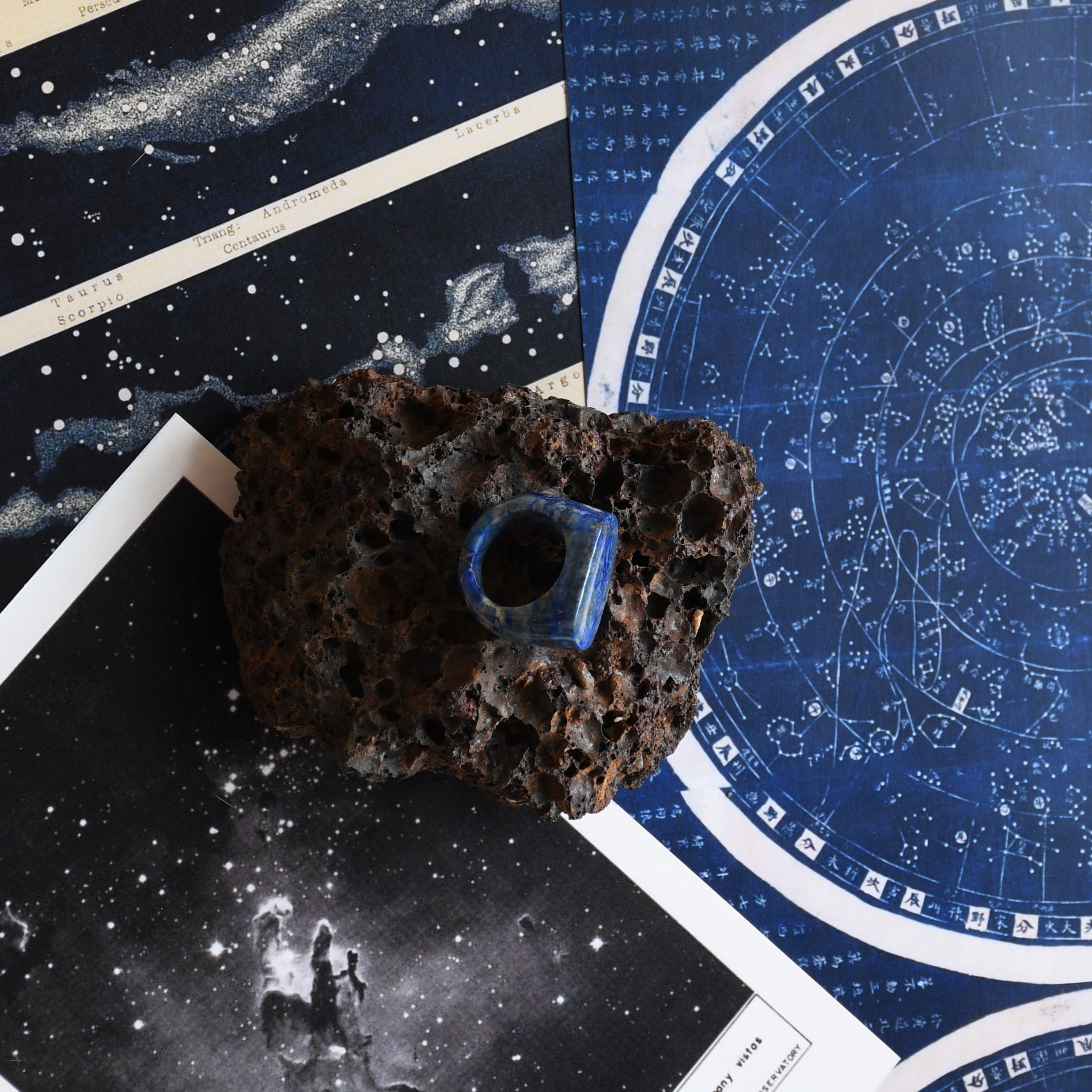 Athena Ring by Noyra with Blue, Fashion Jewellery, Free Size, Gemstone, jewelry, Natural, Rings, Solids at Kamakhyaa for sustainable fashion