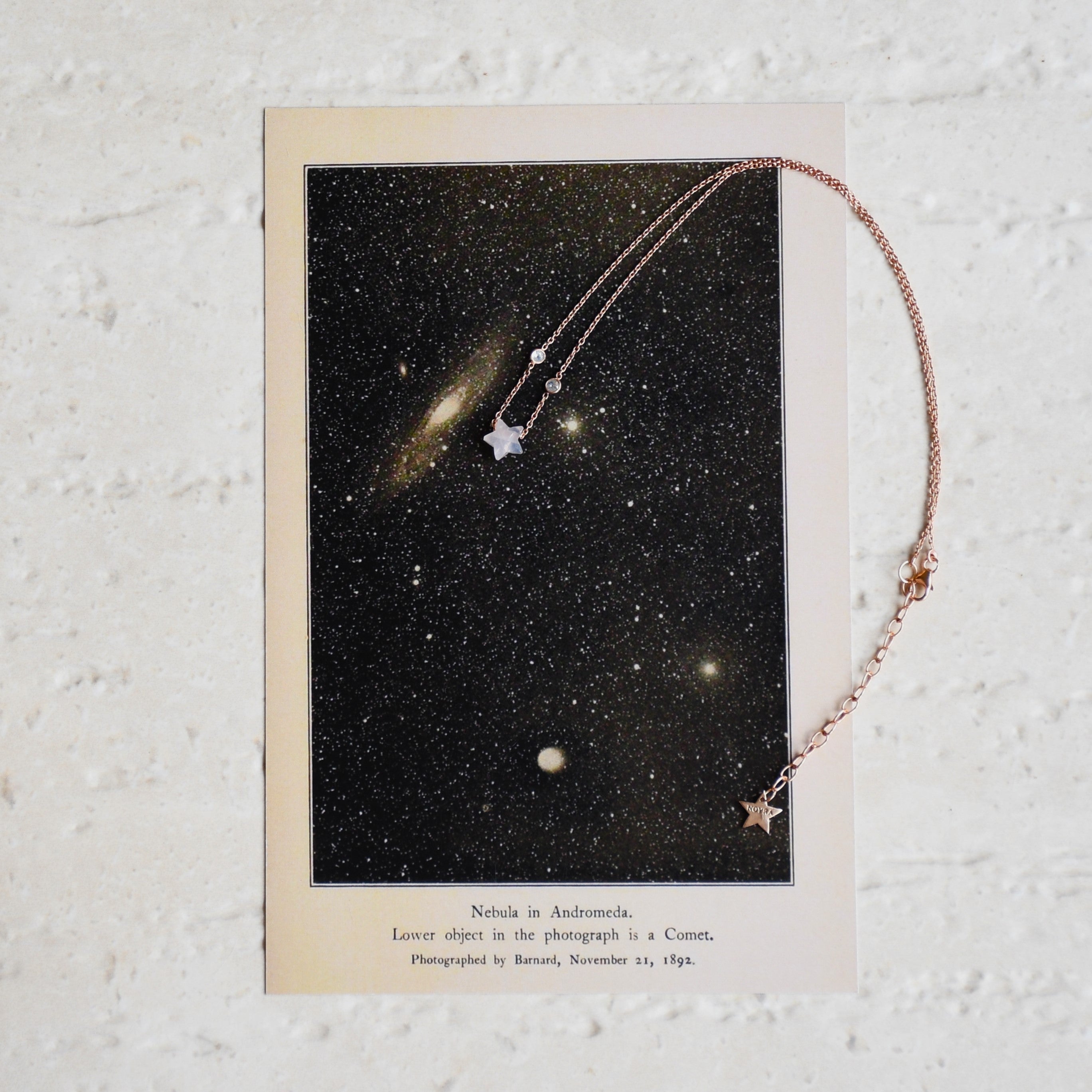 Venus Star Necklace by Noyra with Fashion Jewellery, jewelry, Micron, Natural, Necklaces, Pink, Silver, Solids at Kamakhyaa for sustainable fashion